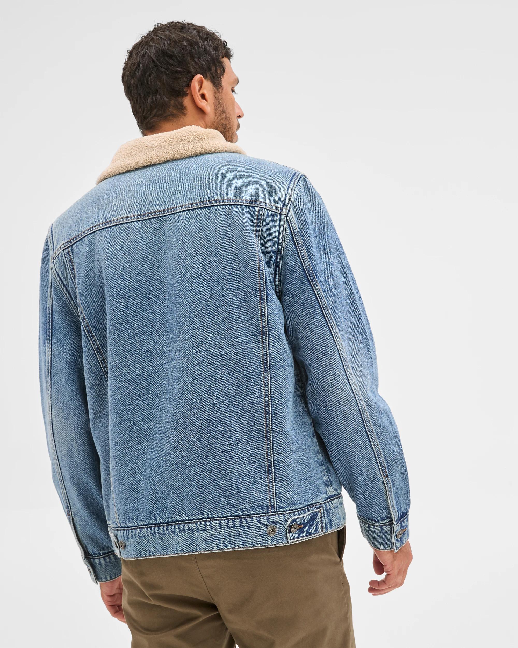 6 Target Denim Denim Sherpa Jacket MID INDIGO, 6 of 7