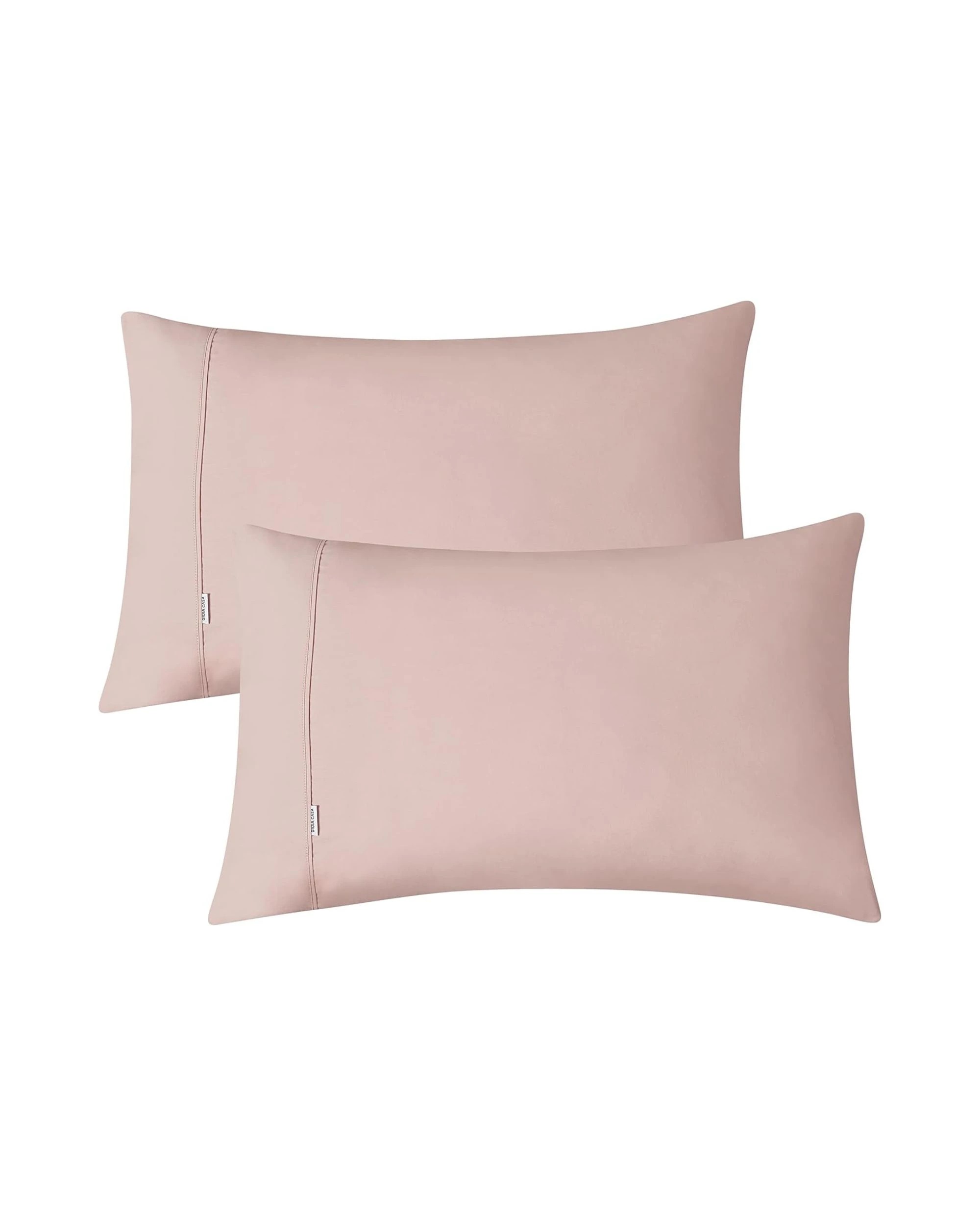 6 Gioia Casa Vintage Washed Cotton Fitted Sheet Set Soft Breathable - Double Bed - Pink, 6 of 6