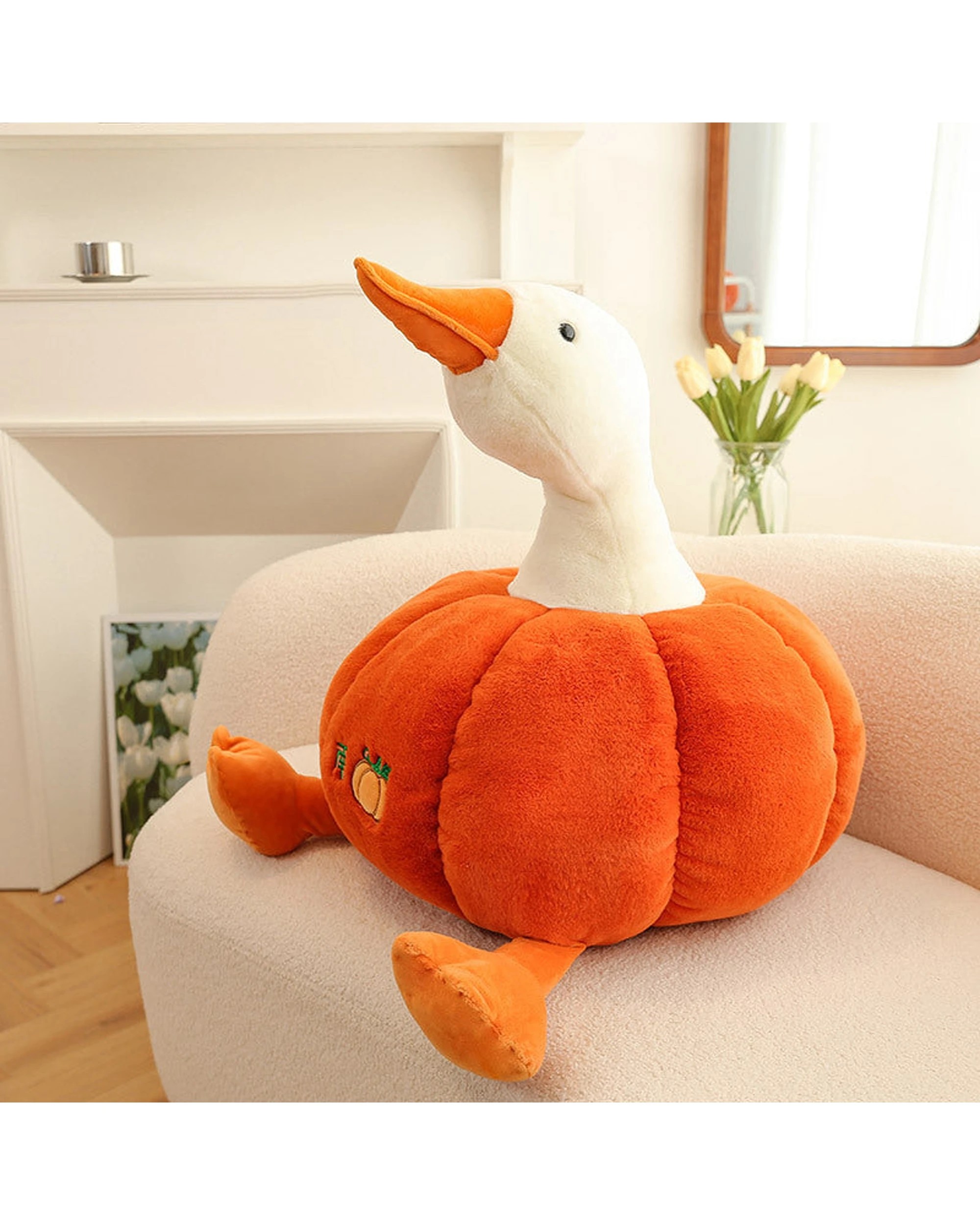 2 Cotton More Fleece Halloween Pumpkin Duck Plush Toy 100cm - Orange, 2 of 2