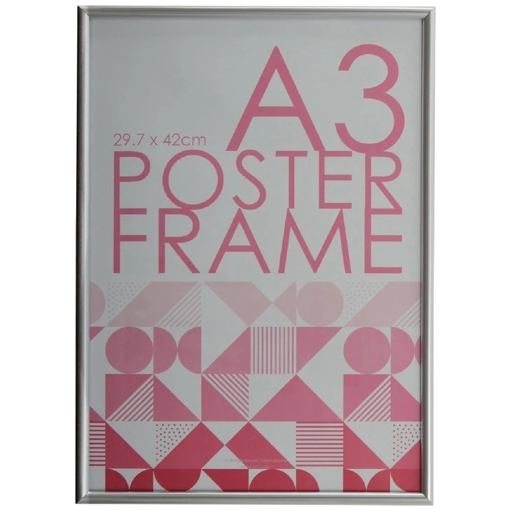 1 A3 Plastic Poster Frame Silver, 1 of 4