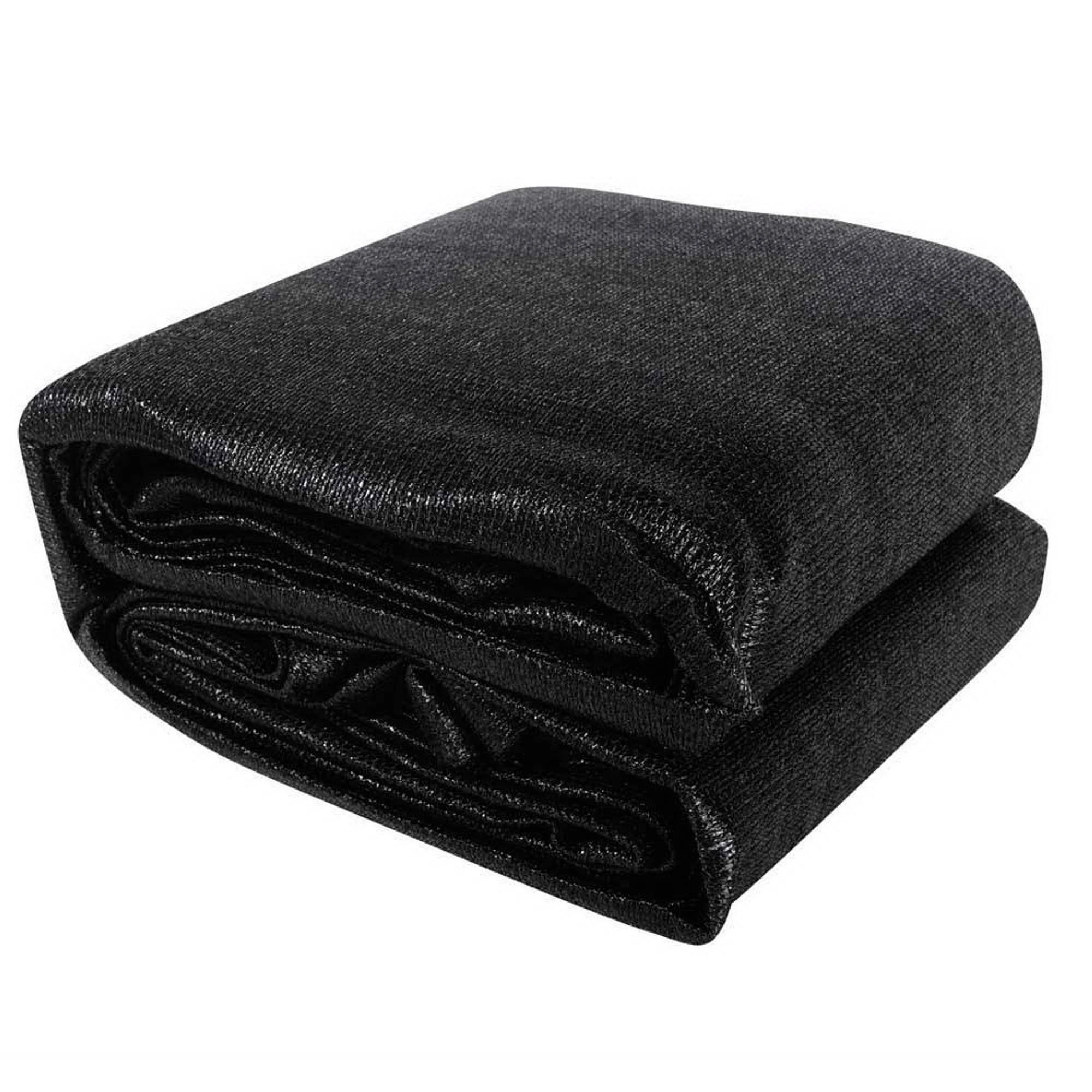 1 Instahut Shade Sail Rectangle 280GSM 98%  Shade Cloth - Black, 1 of 8