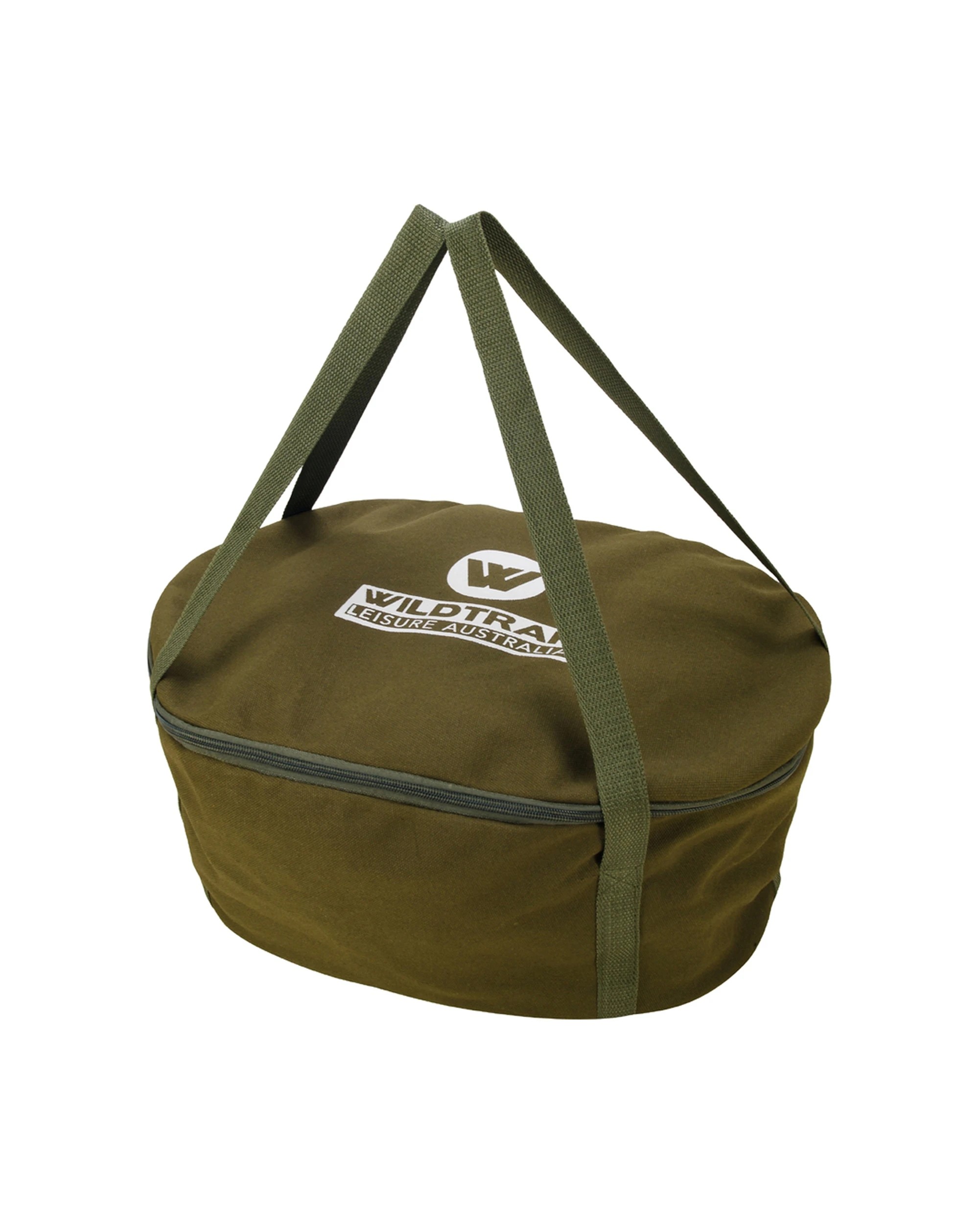 1 Wildtrak Heavy-Duty 9.5qt Canvas Bag For Oval Camp Oven Pot 470gsm - Green, 1 of 1