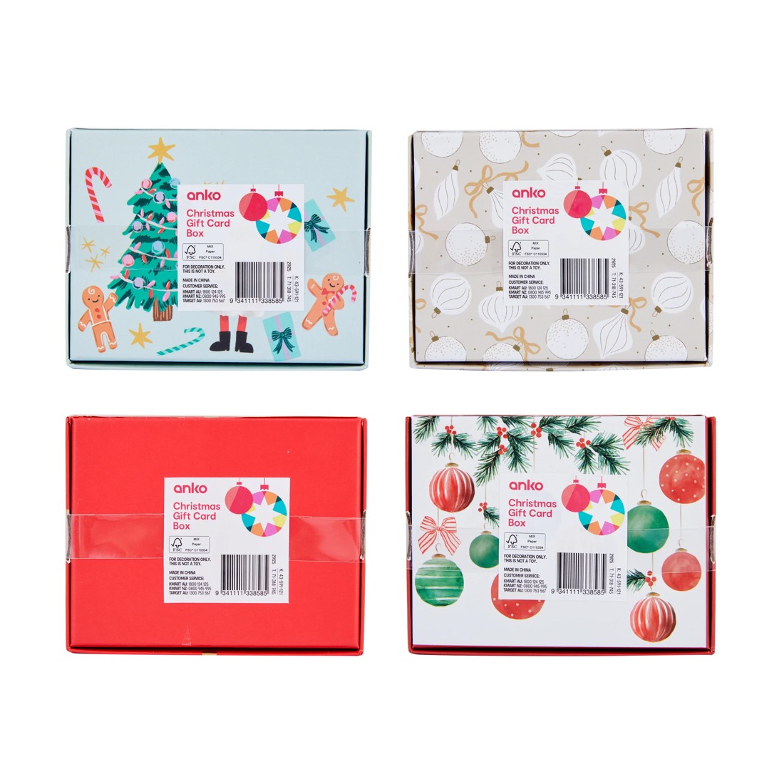 5 Christmas Gift Card Box - Assorted, 5 of 5