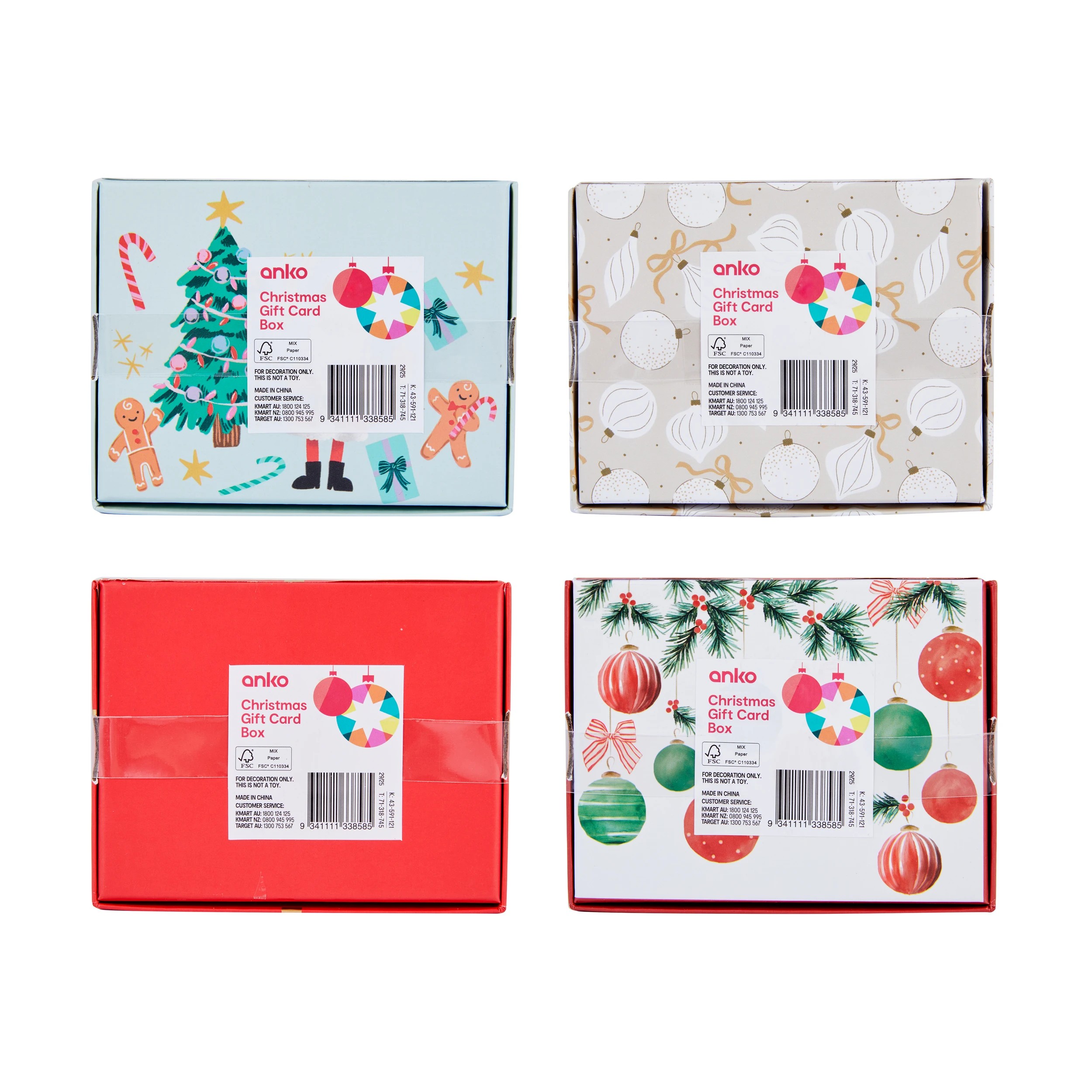 5 Christmas Gift Card Box - Assorted, 5 of 5