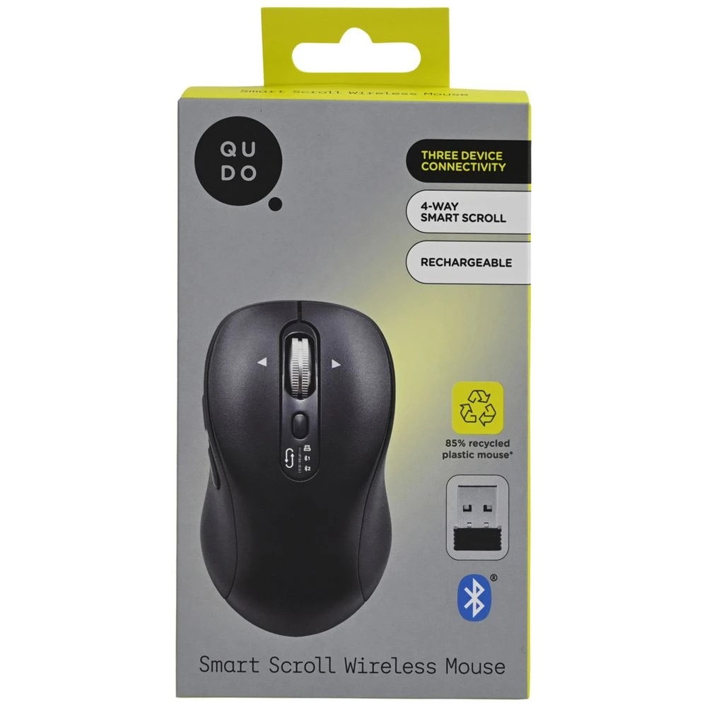 4 Qudo Multi Device Wireless Smart Mouse Black, 4 of 4