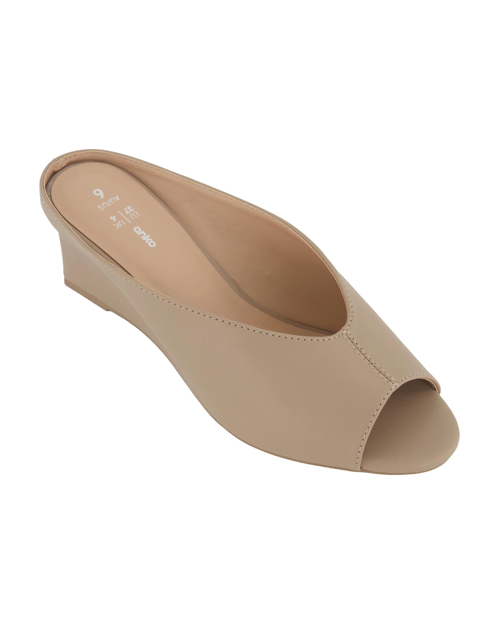 5 Peep Toe Wedges Sand, 5 of 5