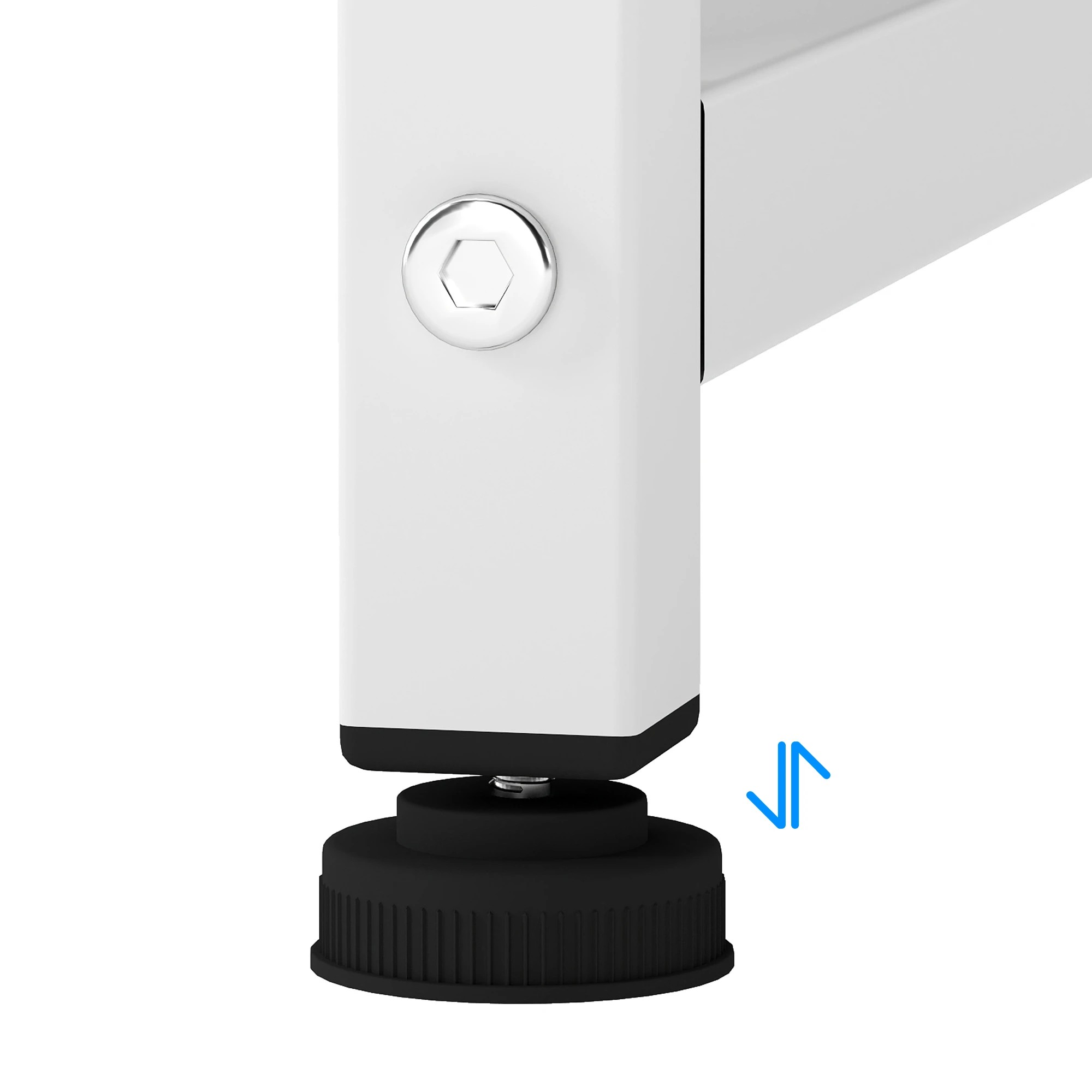 6 Levede L Shaped Gaming Desk with LED Storage Drawers Power Outlet - White, 6 of 9