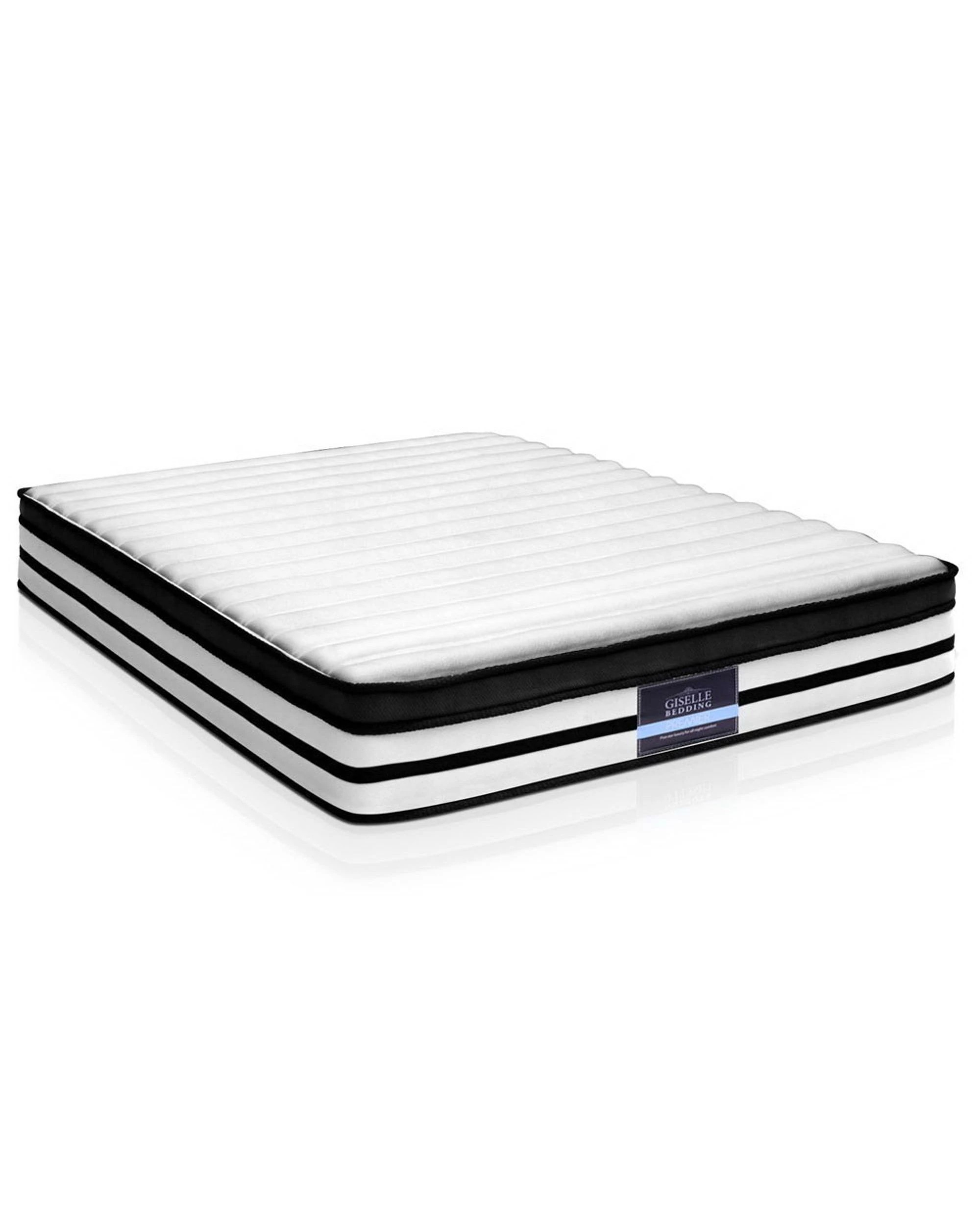 1 Giselle Bedding 27cm Mattress Euro Top Queen - Queen Bed - White, 1 of 7