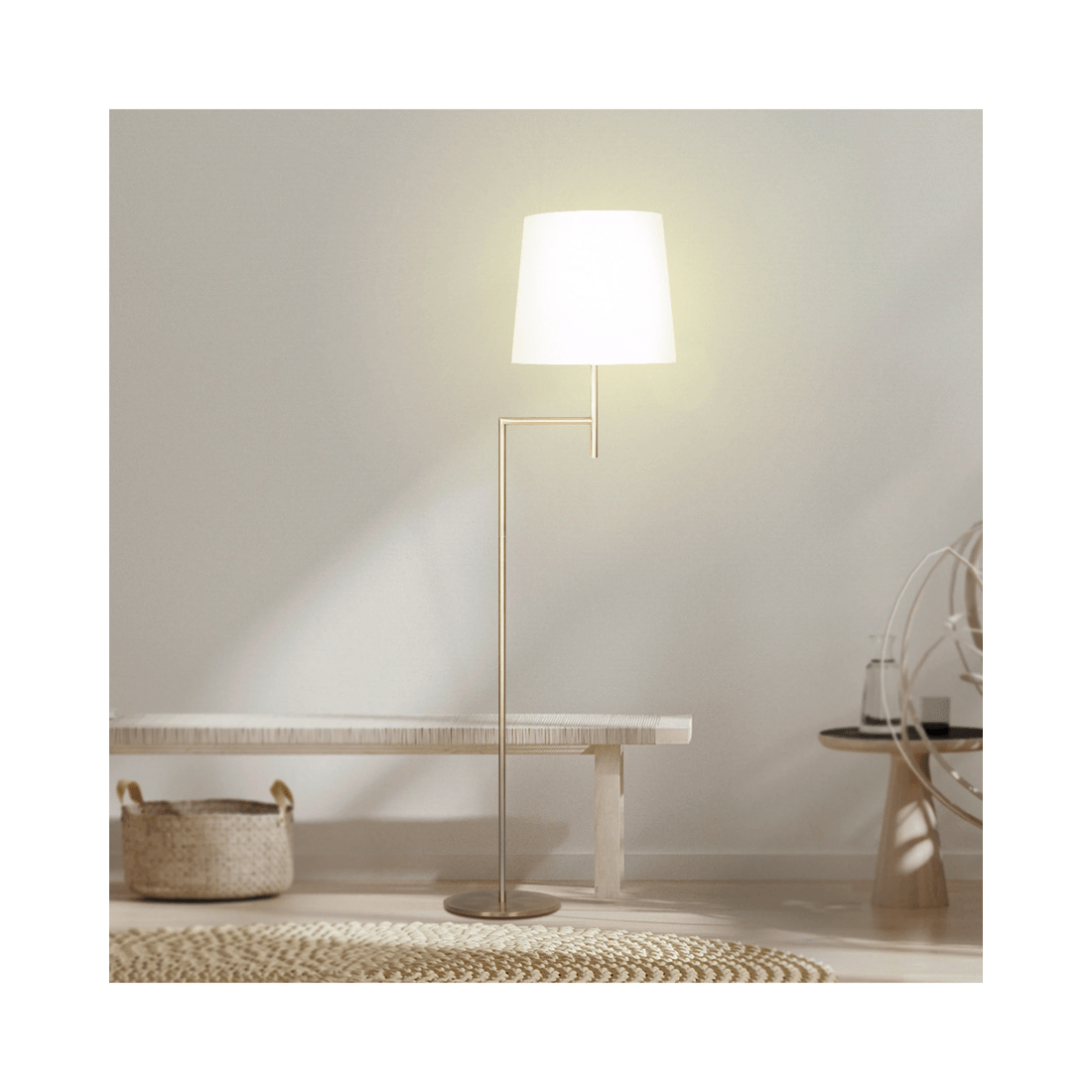 9 Sarantino Metal Floor Lamp - Antique Brass, 9 of 9