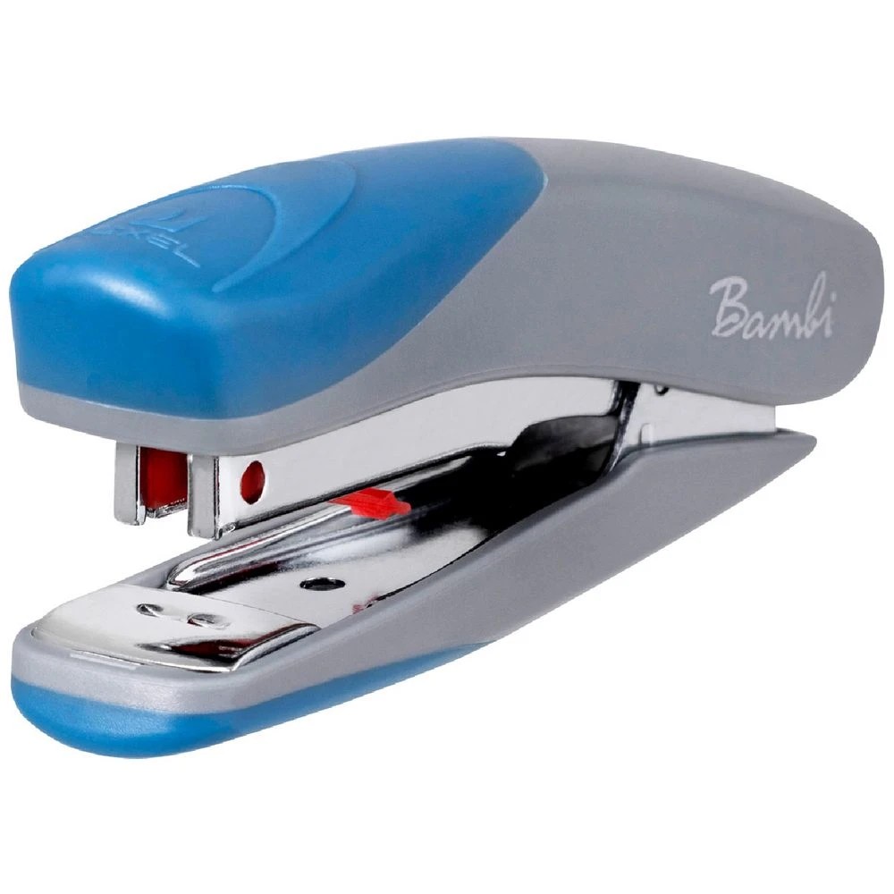 1 Rexel Bambi Mini Stapler Grey/Blue, 1 of 4
