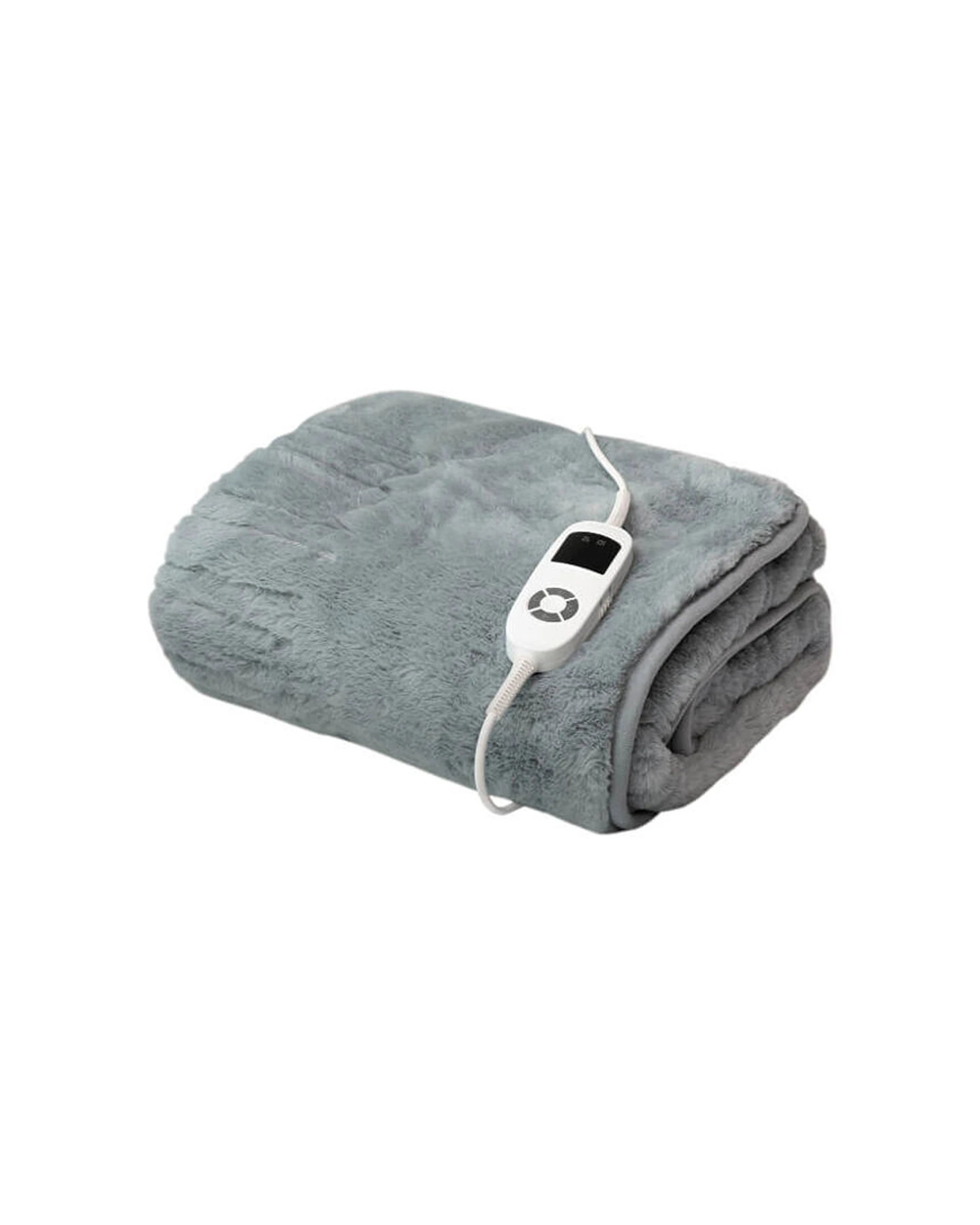 2 Tontine Luxuriously Warm & Soft Heated Throw - Pewter 120x160 cm - Blue, 2 of 2