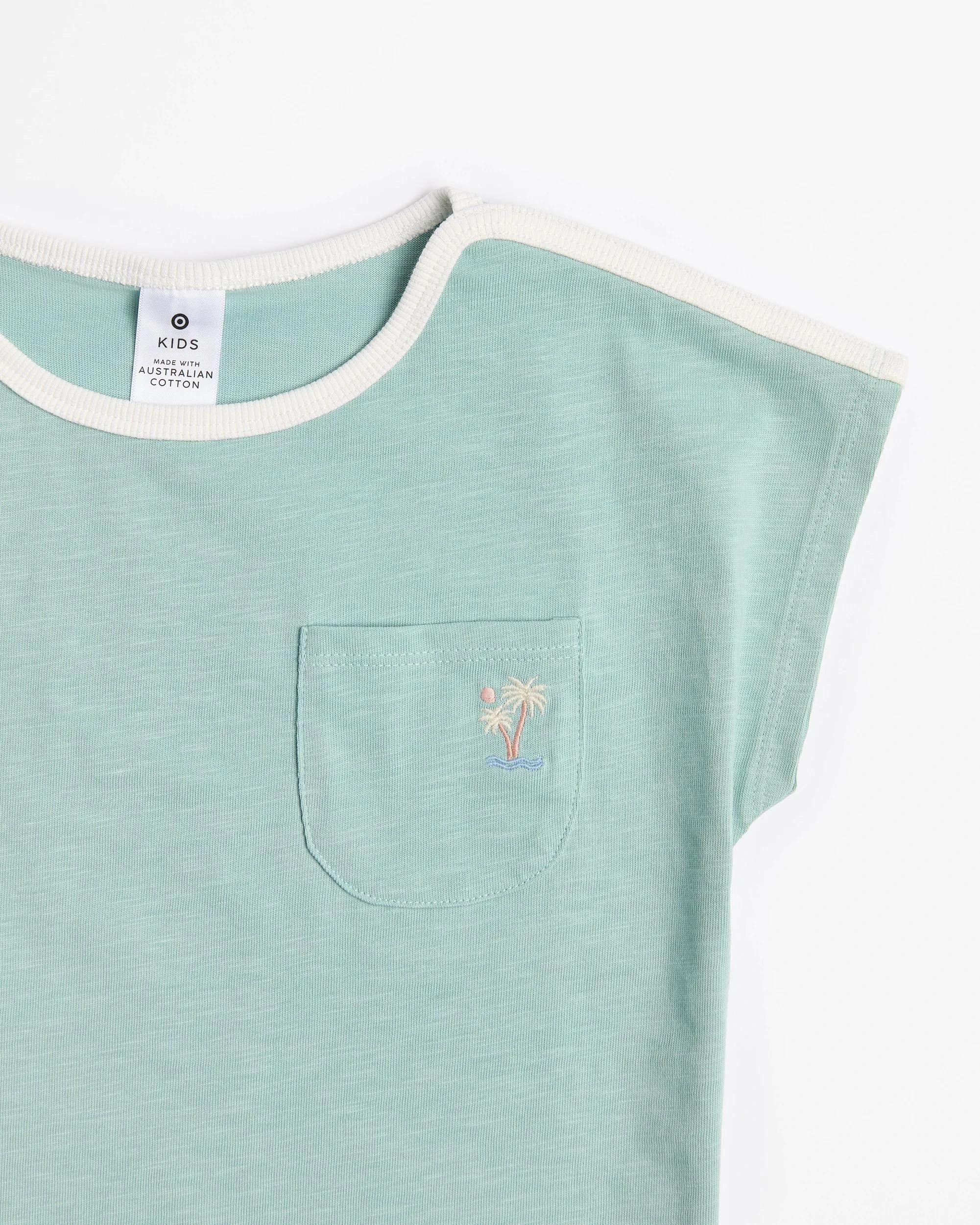 7 Target Australian Cotton Drop Shoulder T-shirt TEAL, 7 of 7