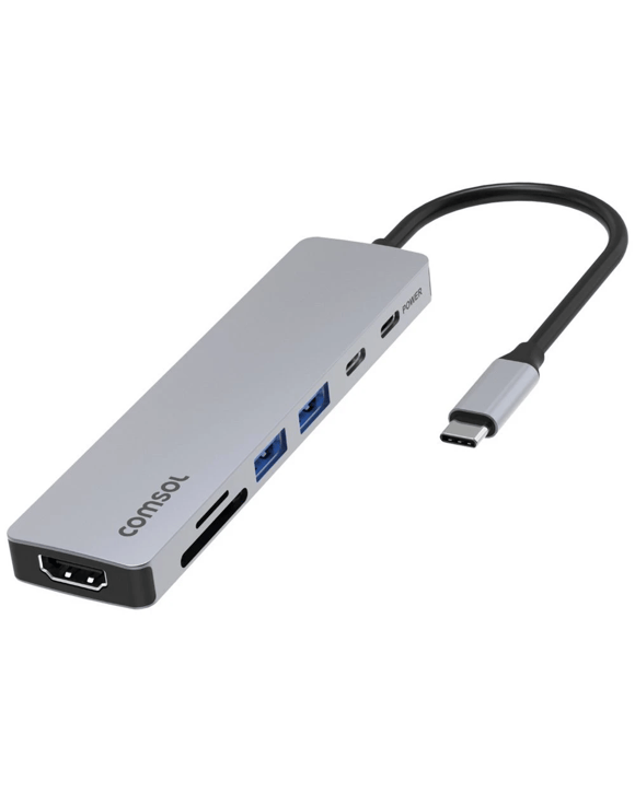 Comsol 4K Multi-Port USB-C Hub with SD Card Reader