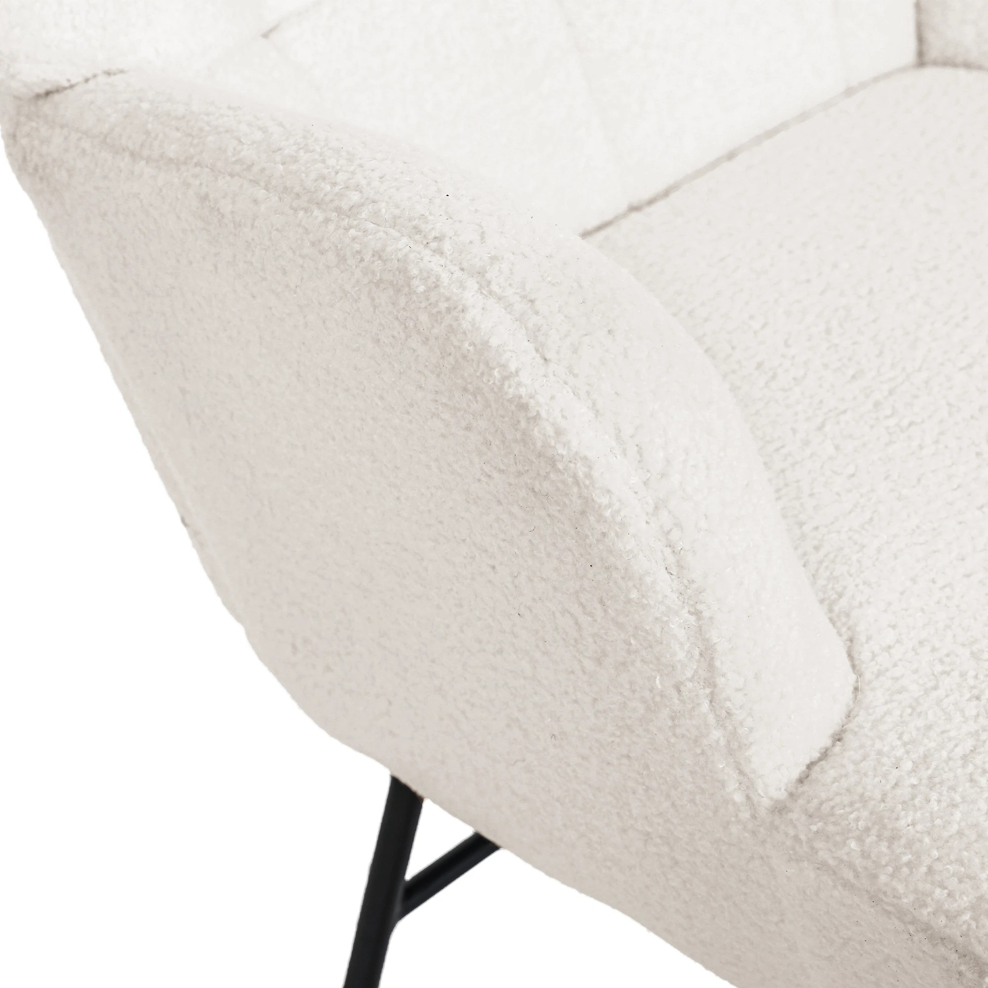 4 Levede Rocking Chair Boucle Armchair - Beige, 4 of 4