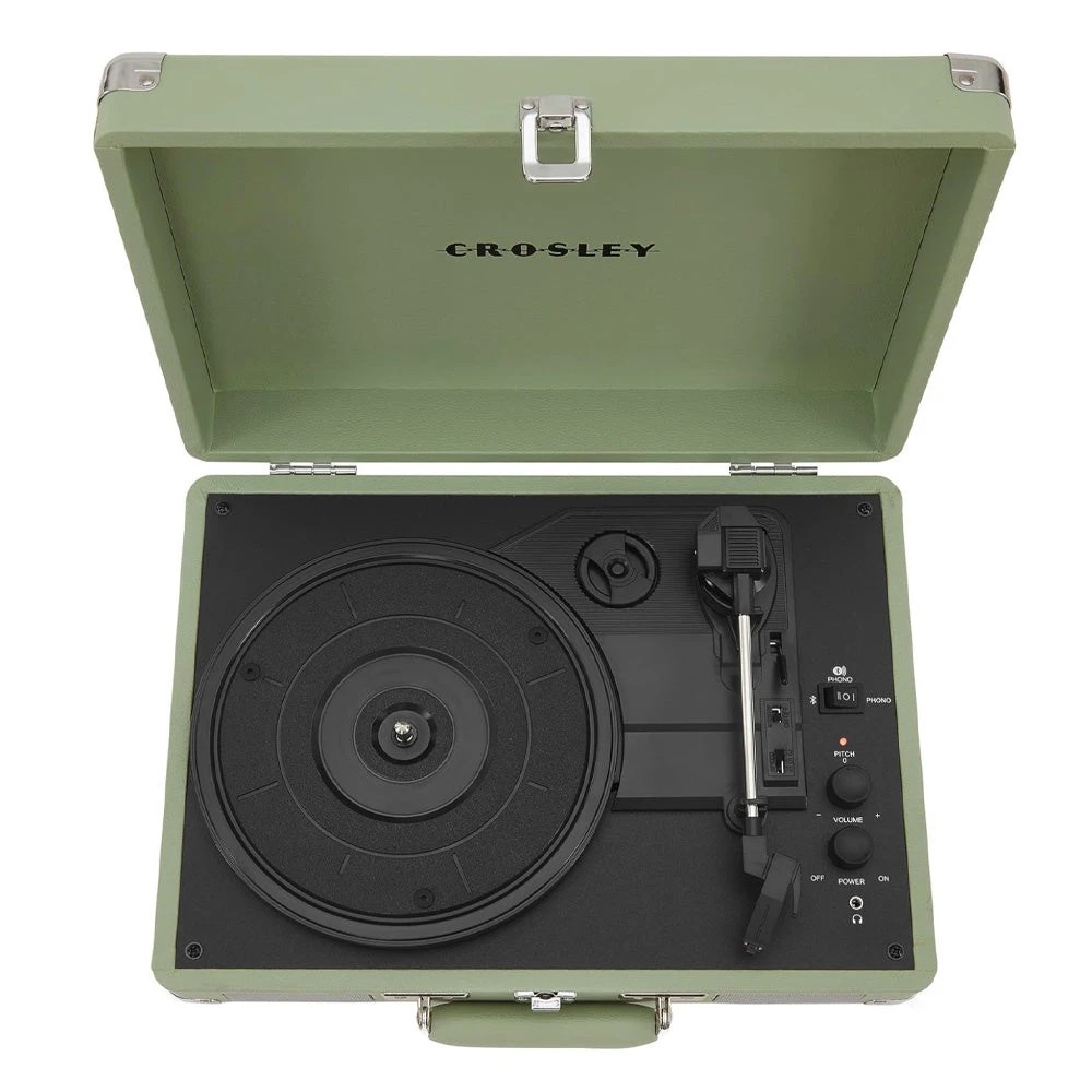 3 Crosley Cruiser Bluetooth Portable Turntable -  Mint - Green, 3 of 5