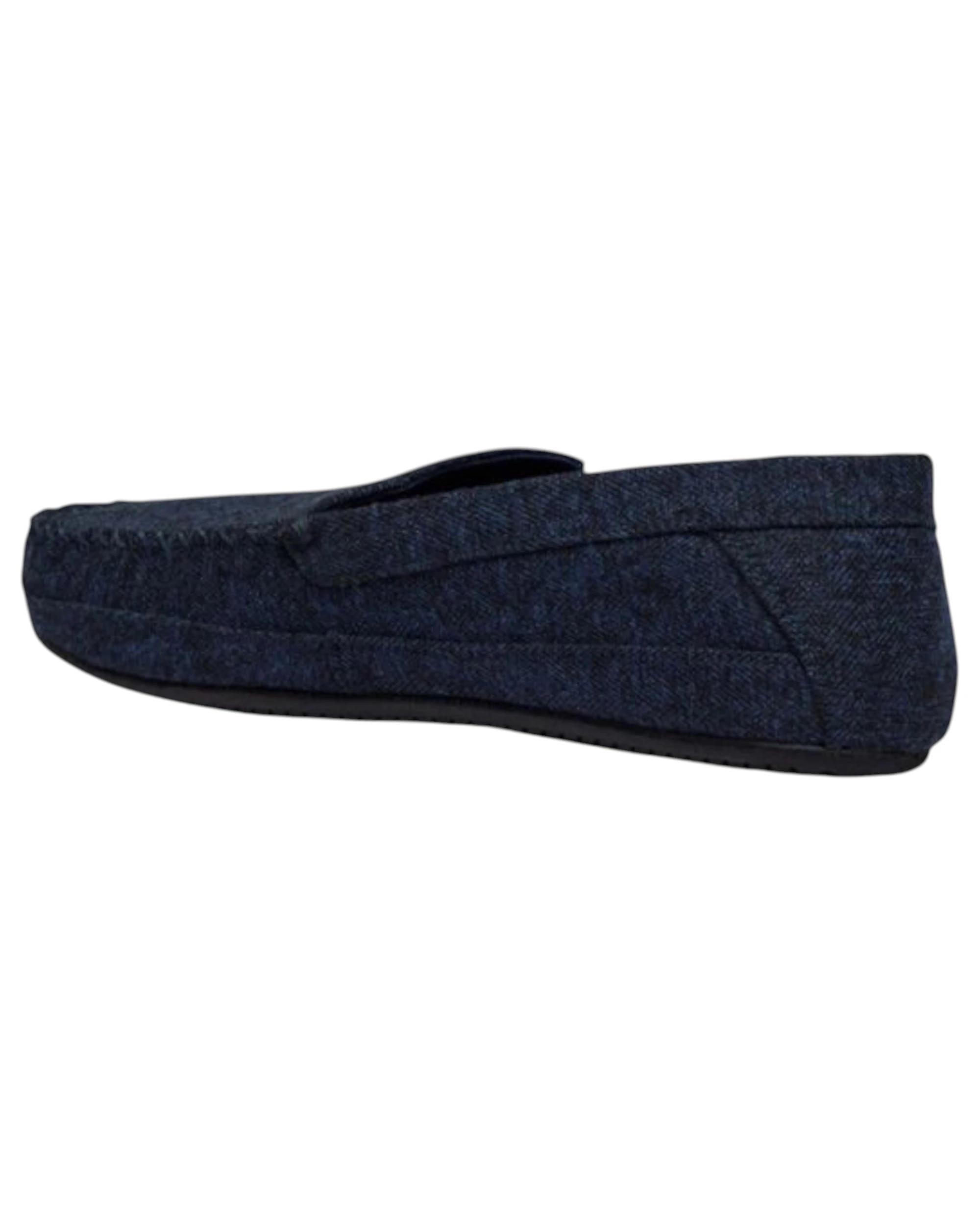 3 Grosby Mens Colin Slippers Casual Slip On Navy Shoes NAVY, 3 of 4