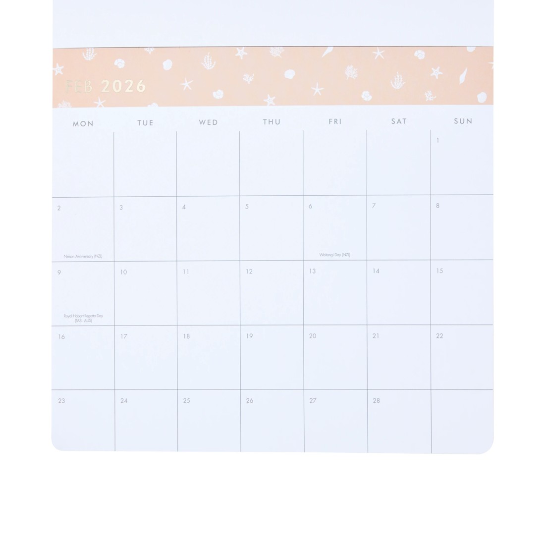 2 2026 Magnetic Shell Calendar - Blue, 2 of 5