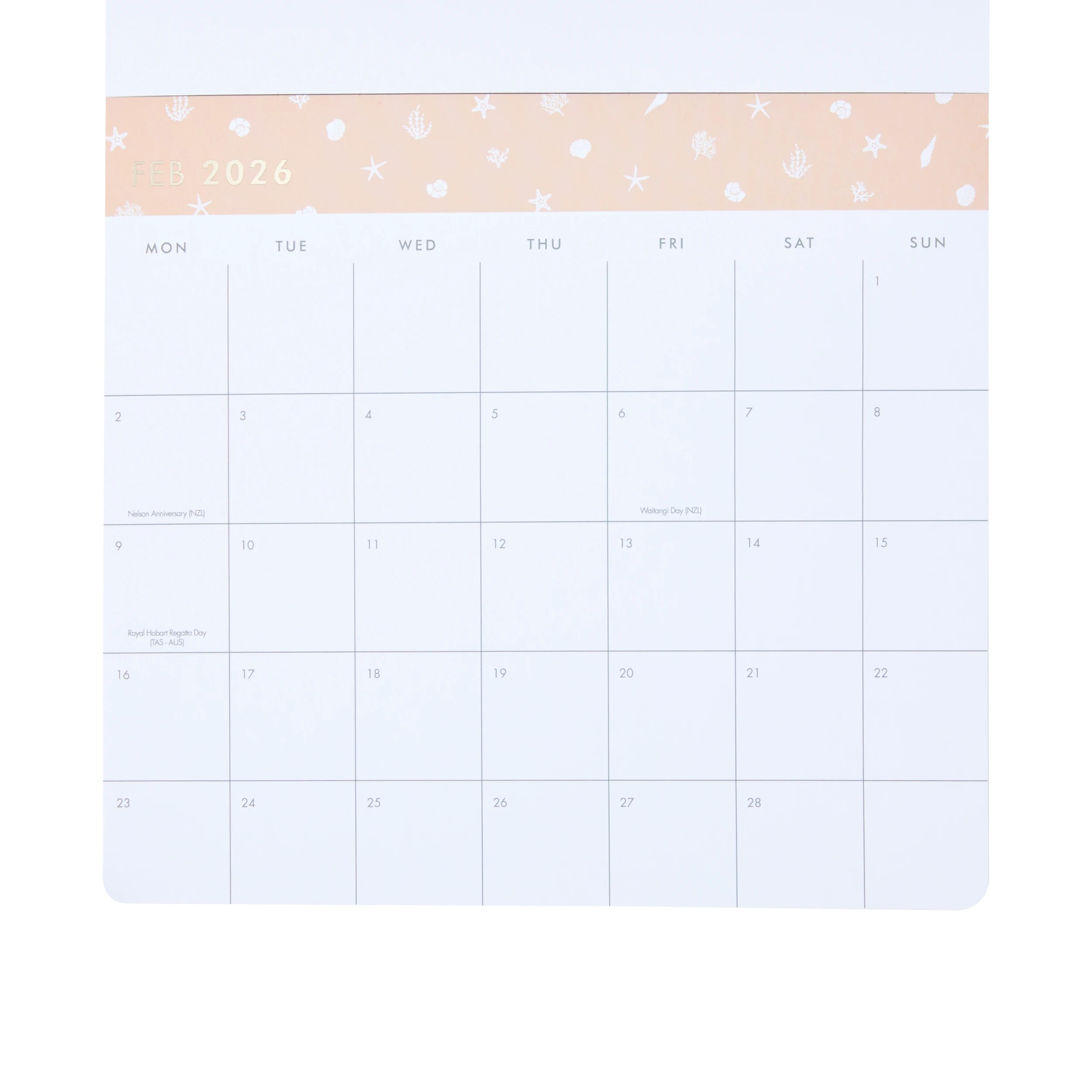 2 2026 Magnetic Shell Calendar - Blue, 2 of 5