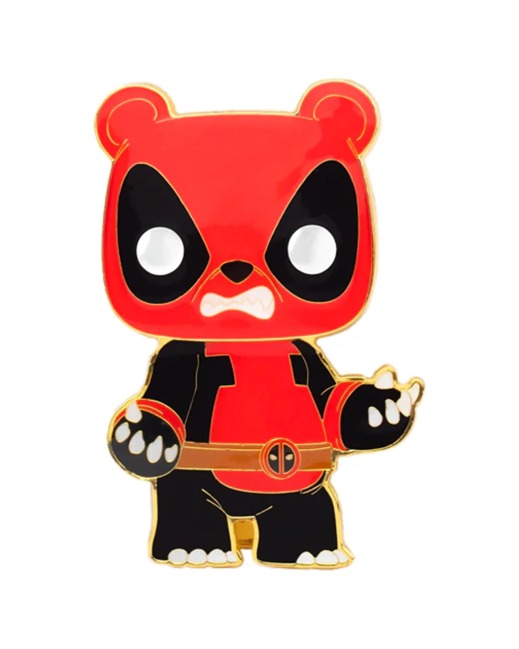 1 Pop Enamel Pin Deadpool Pandapool 10cm Pin - Window Display Box Ages 13 And Over - Red, 1 of 3