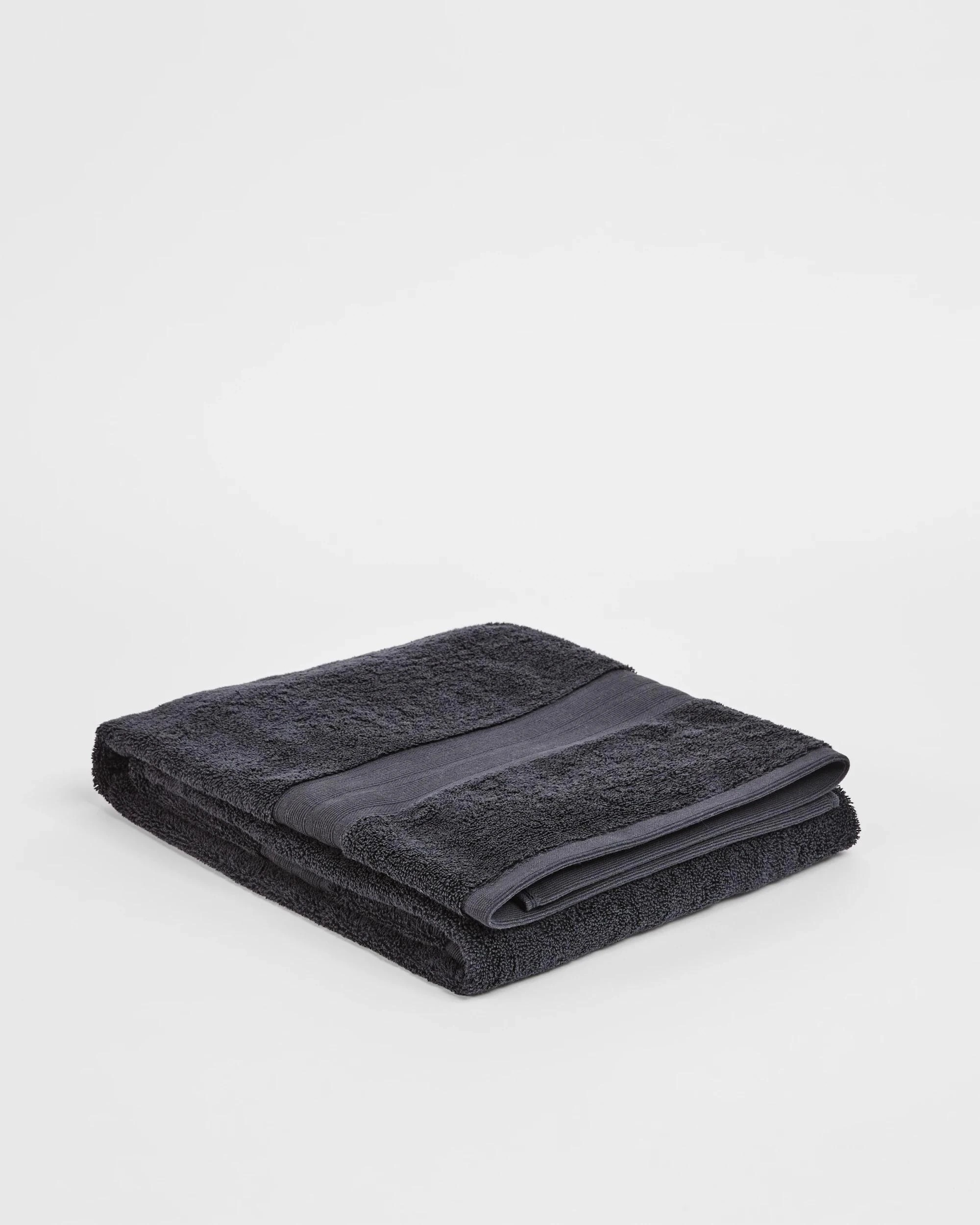 1 Grandeur Australian Cotton Bath Sheet - Black, 1 of 2