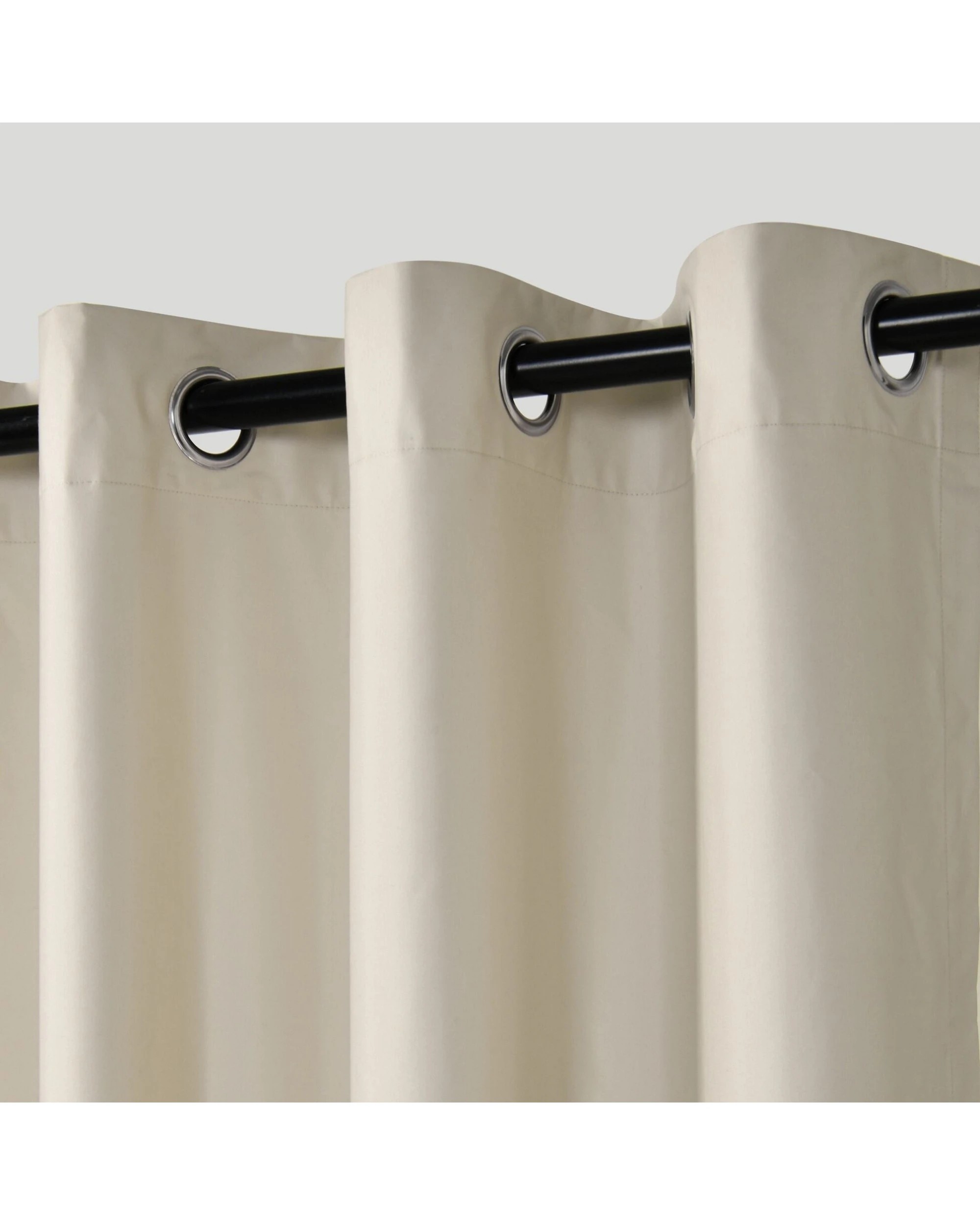 2 Sherwood Home Orlando Blockout Eyelet Curtain Pair 140x223cm - Sand, 2 of 5