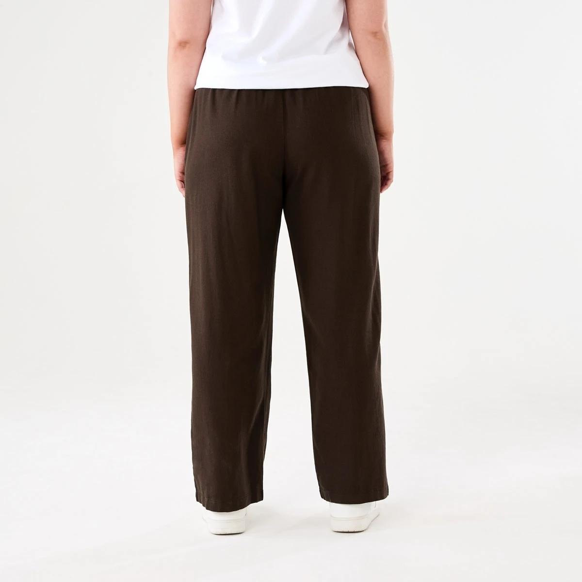 3 Textured Seam Front Pants MELTED CHOCOLATE, 3 of 5