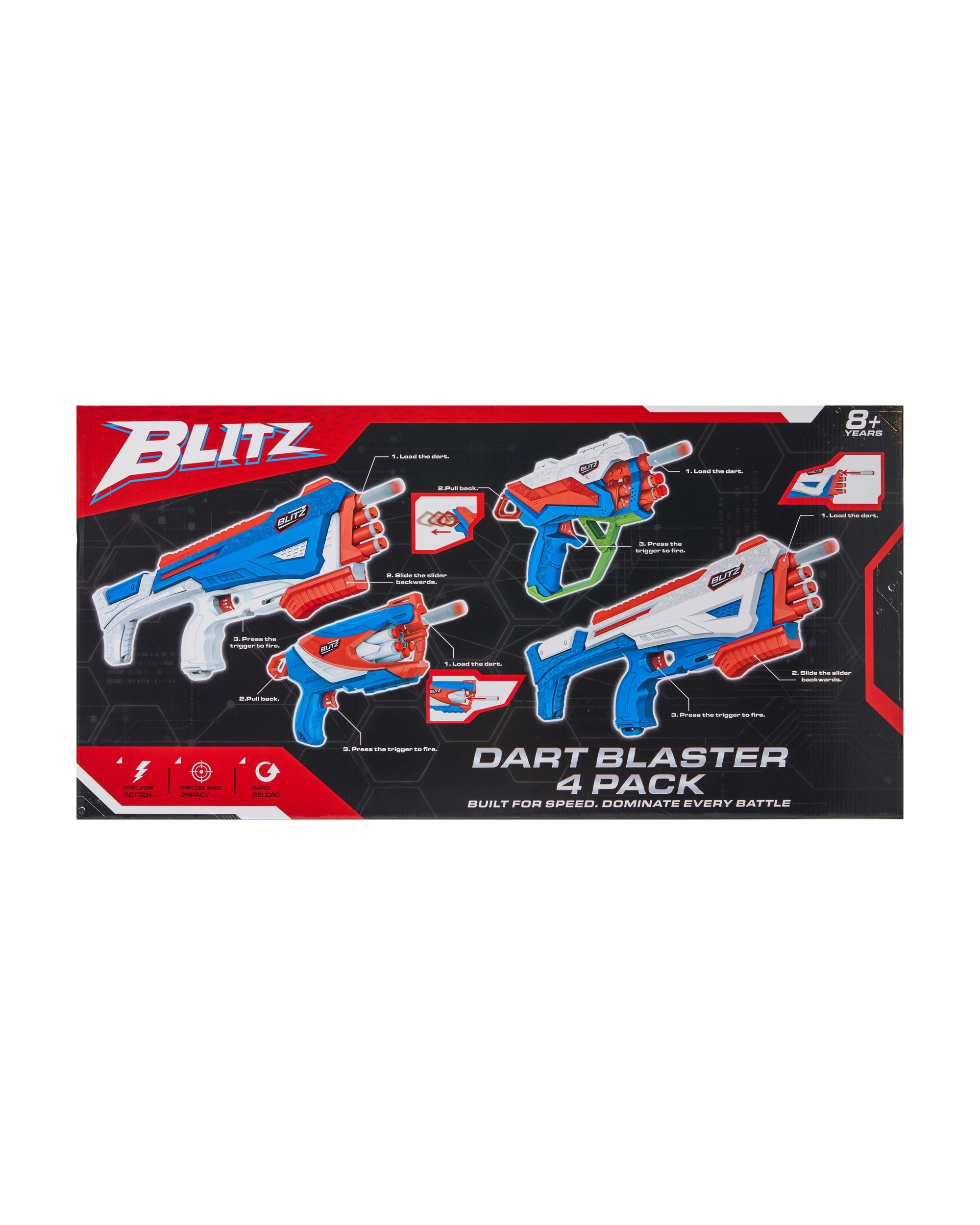 9 4 Pack Blitz Dart Blaster, 9 of 9