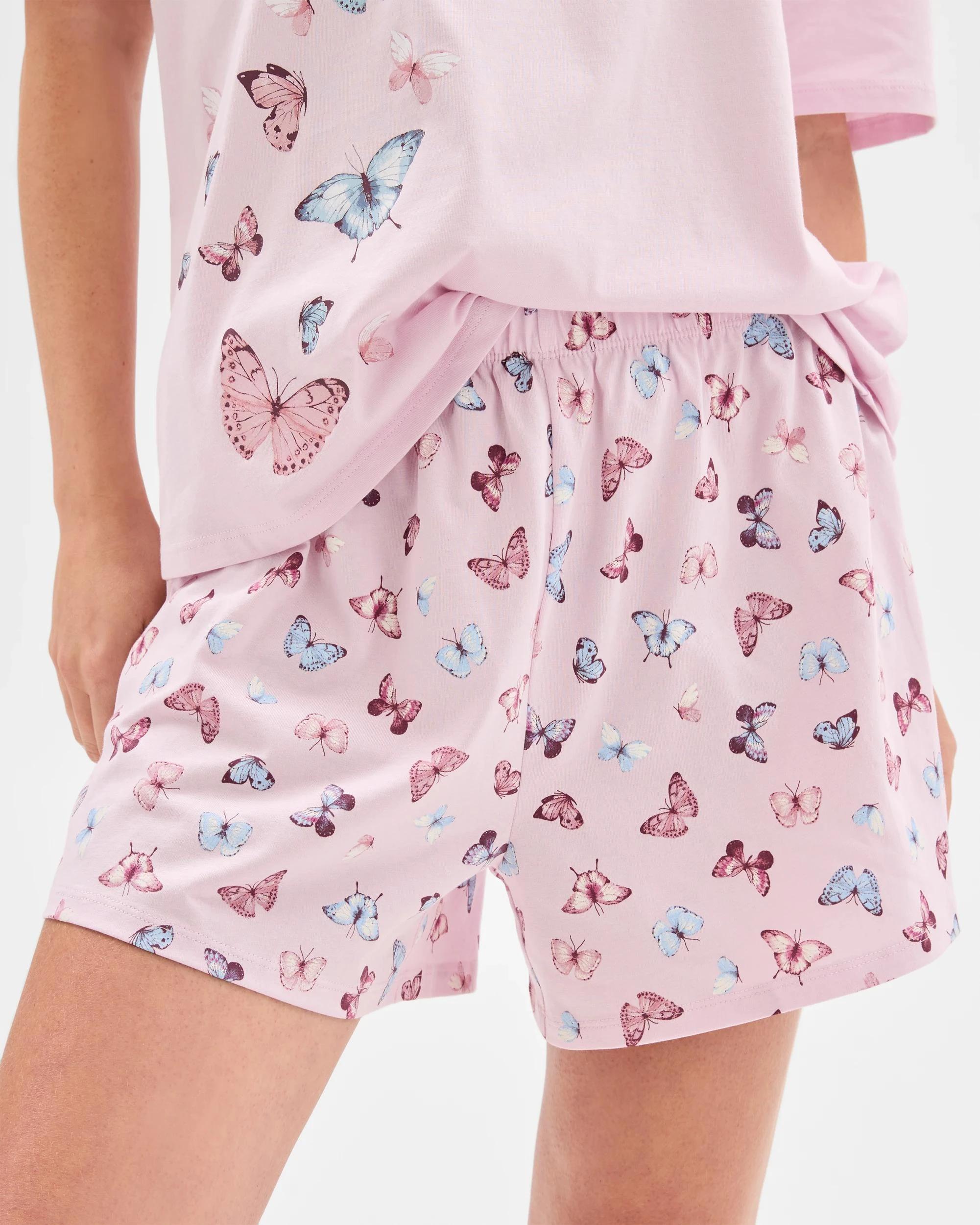 5 Target Woman Australian Cotton Short Sleeve Jersey Pyjama Set BUTTERFLY, 5 of 6