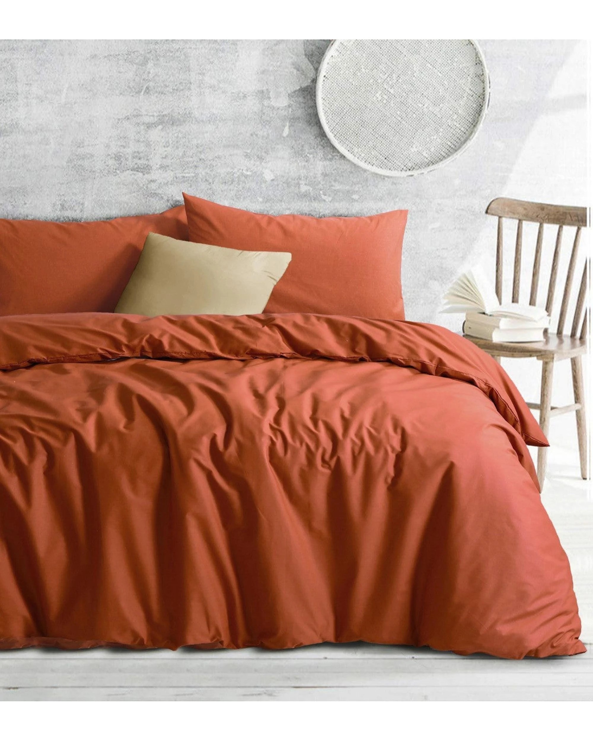 2 Amsons Royale Cotton Quilt Cover Set With Extra Standard Pillowcases - Single Bed - Orange, 2 of 2