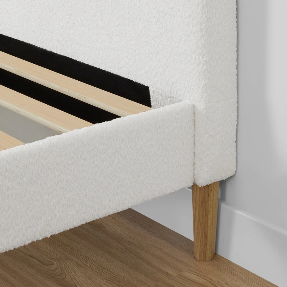 5 Queen Bed Boucle Bed Frame, 5 of 7