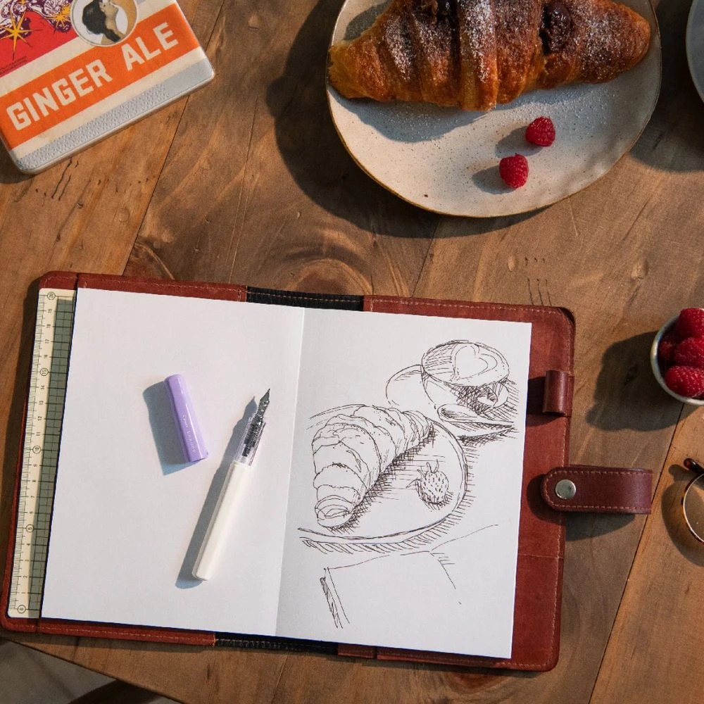 4 PILOT Kakuno BegreeN Fountain Pen Violet White Barrel, 4 of 5