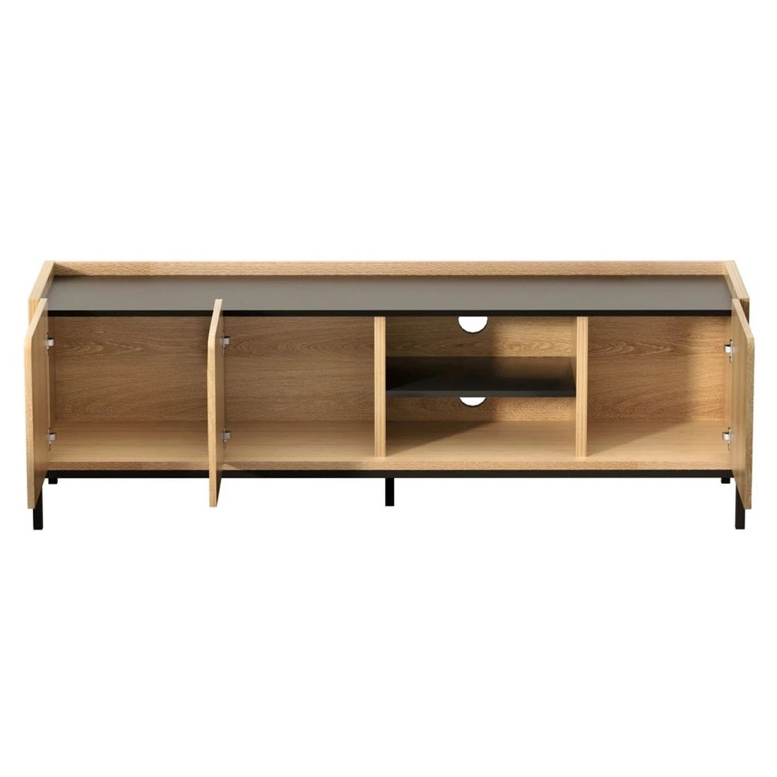 5 Artiss TV Unit Entertainment Unit Storage Cabinet Shelf 160cm - Brown, 5 of 8