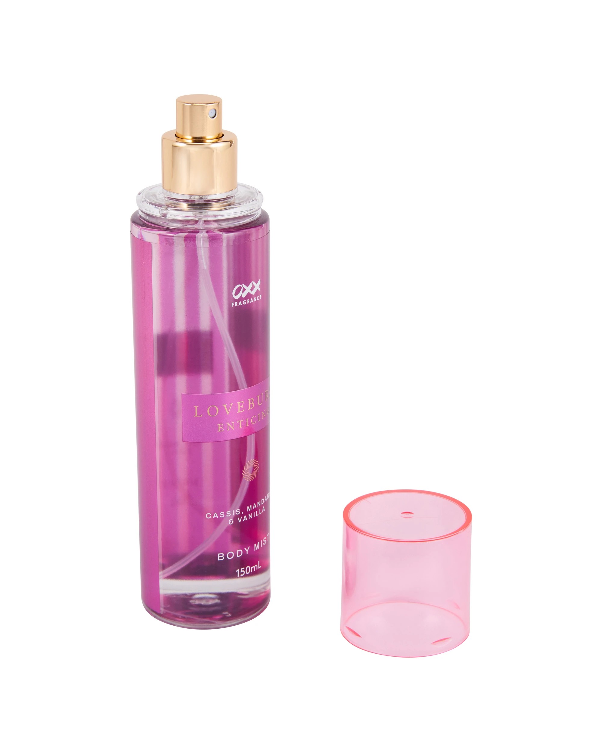 2 OXX Fragrance Loveburst Enticing Body Mist 150ml - Cassis, Mandarin and Vanilla, 2 of 4