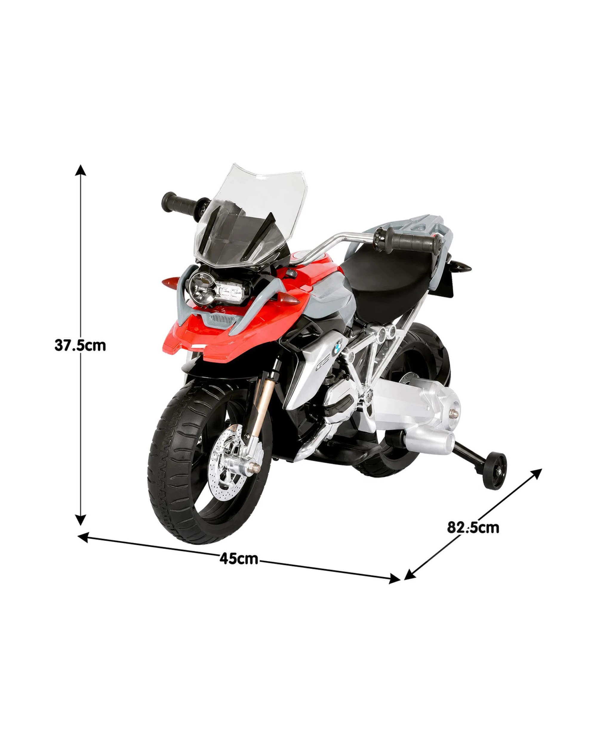 3 BMW R1200 GS 6V Electric Ride-On Motorcycle for Kids - Red, 3 of 6