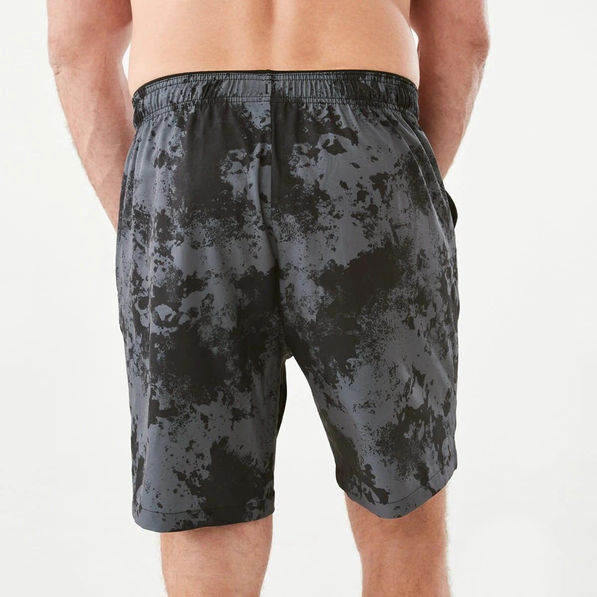 3 Active Mens Gym Shorts Blk Mono, 3 of 6