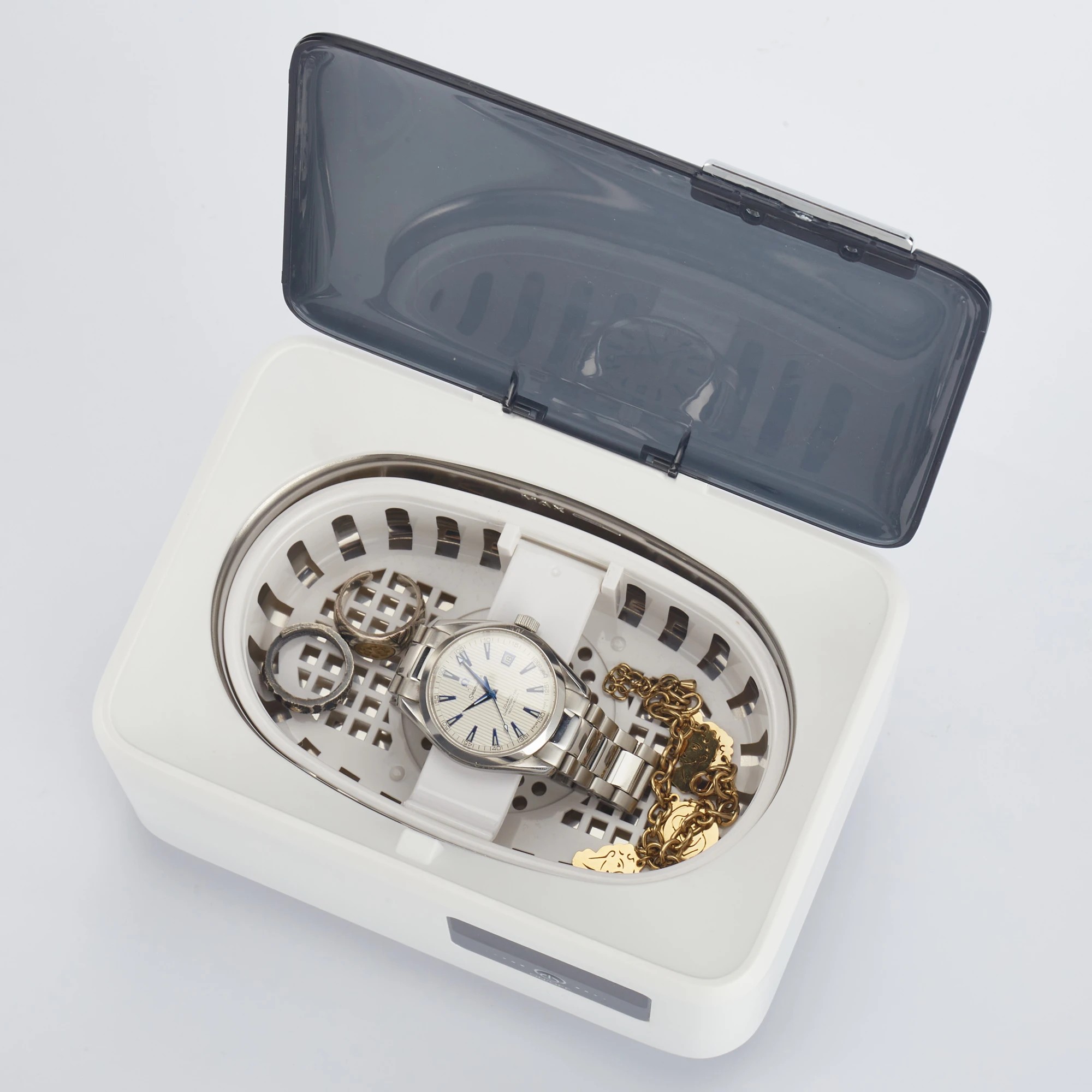 4 TODO Ultrasonic Cleaner Sonic Wave Jewellery Cleaner Blue LED 600ml Stainless Steel Tank 3min Cycle, 4 of 8