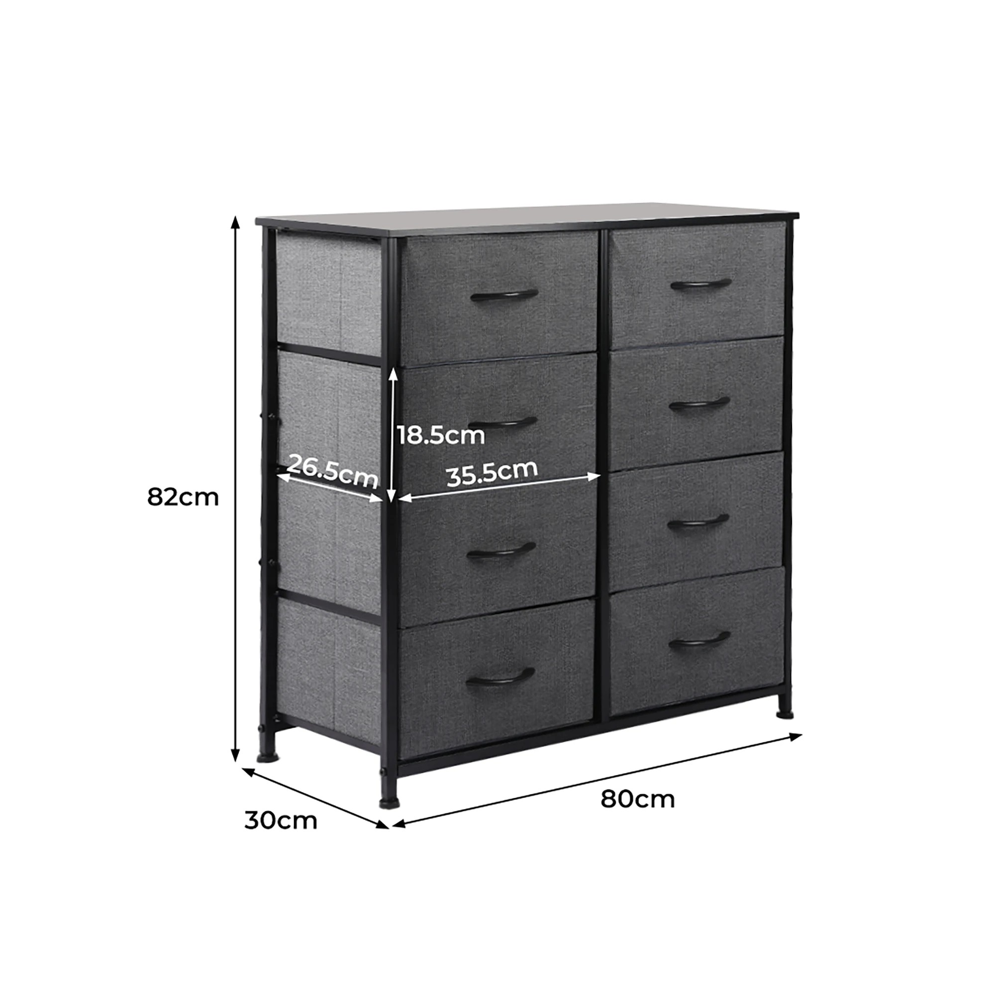 3 Levede Chest Of Drawers - Dark Grey, 3 of 7