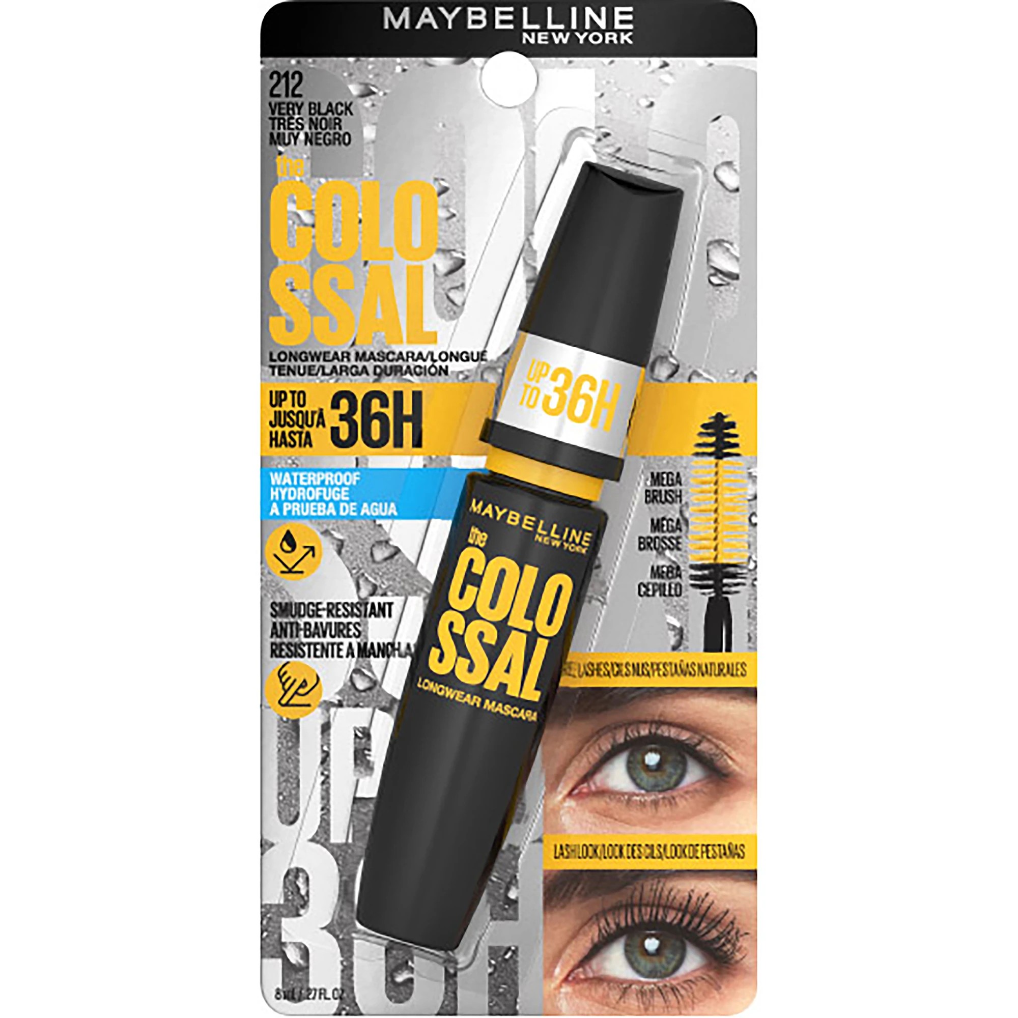 1 Maybelline Colossal Longwear Mascara - Very Black, 1 of 8