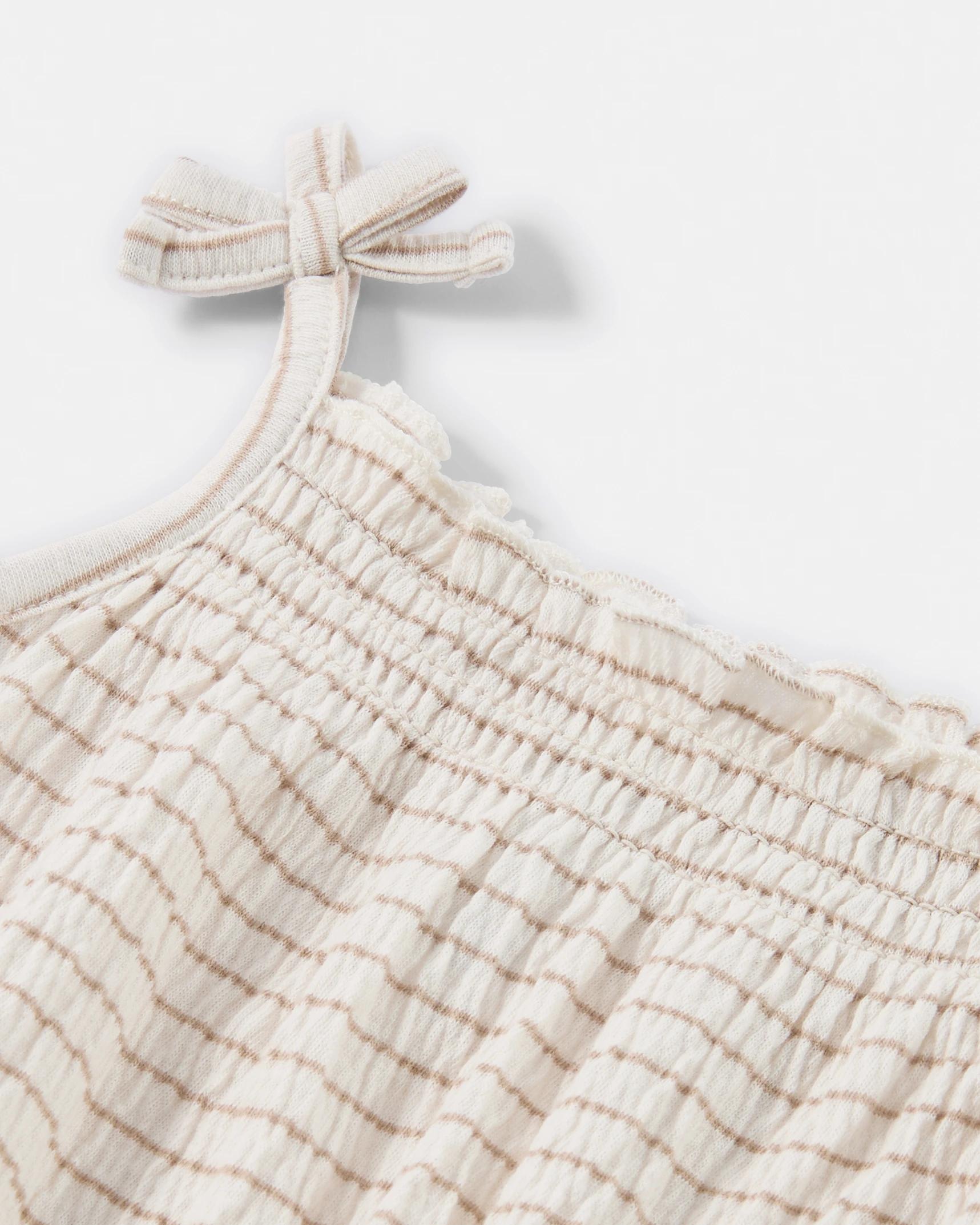 3 Strappy Crinkle Bodysuit BEIGE STRIPE, 3 of 3