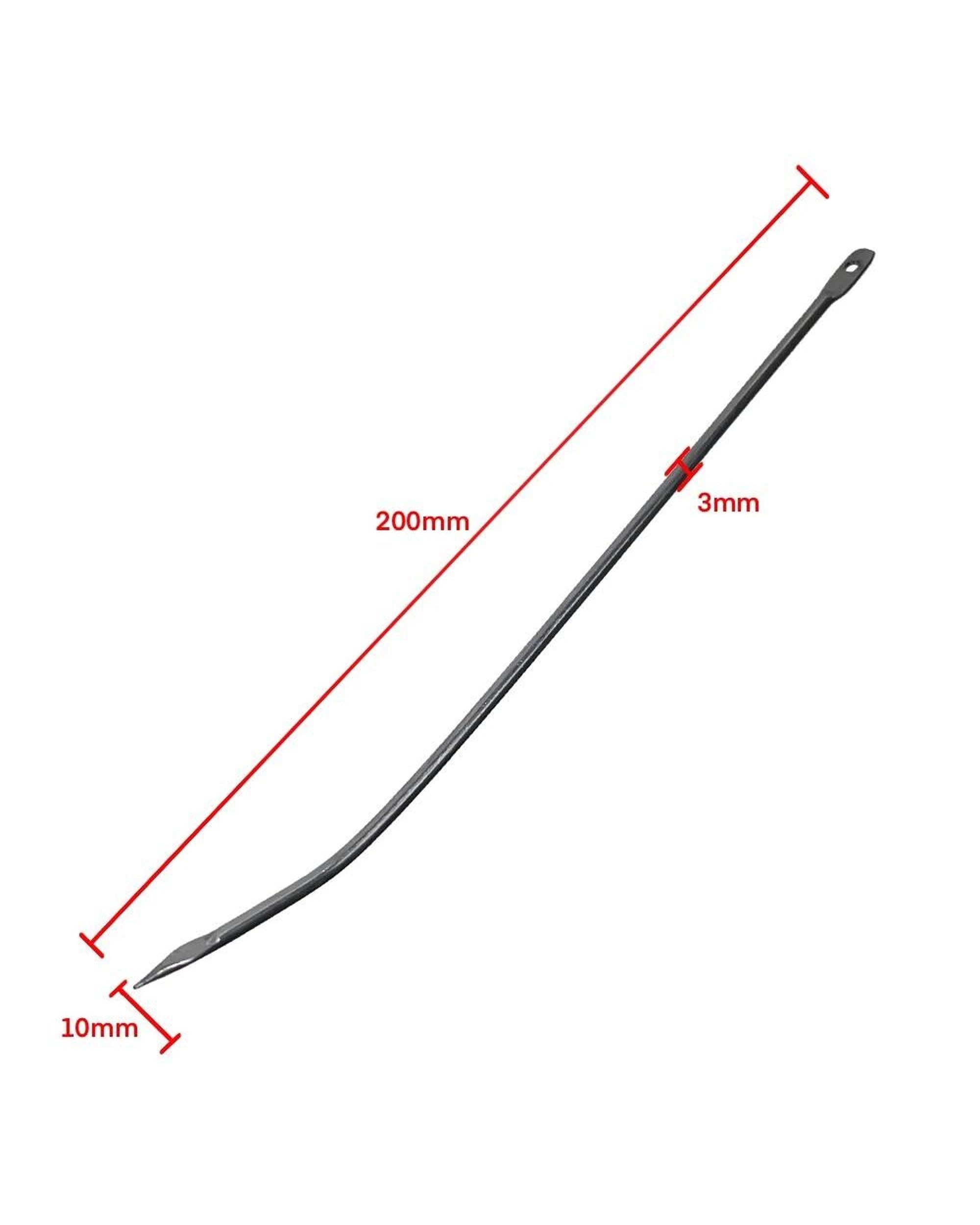 4 Flaming Coals Trussing Meat Needle - Curved, 4 of 4