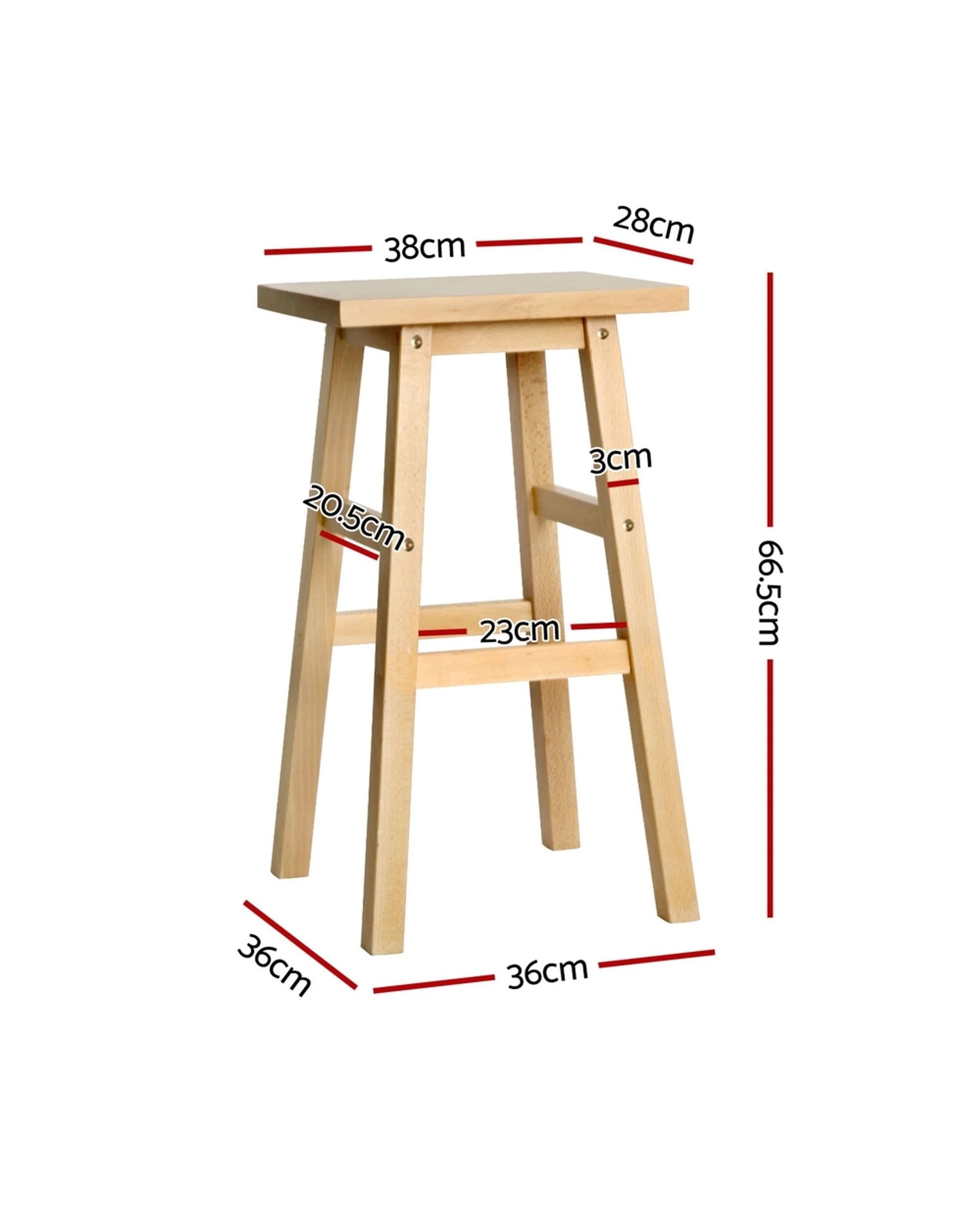 2 Artiss 4x Bar Stools Kitchen Chairs
 - Brown, 2 of 3