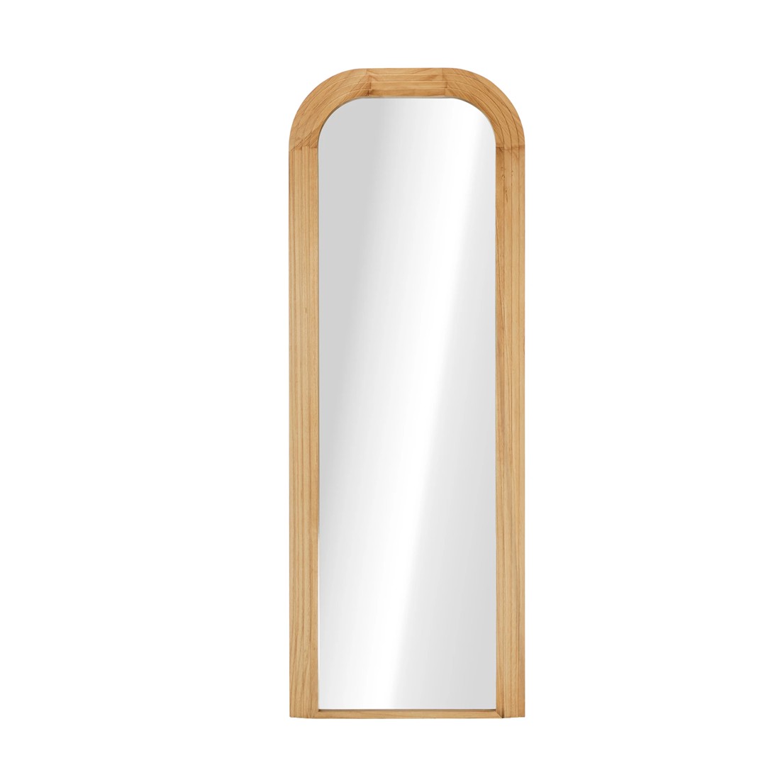 8 Oikiture Full Length Arch Mirror 165x60cm Wood Top Round Corner Bedroom - Natural, 8 of 10
