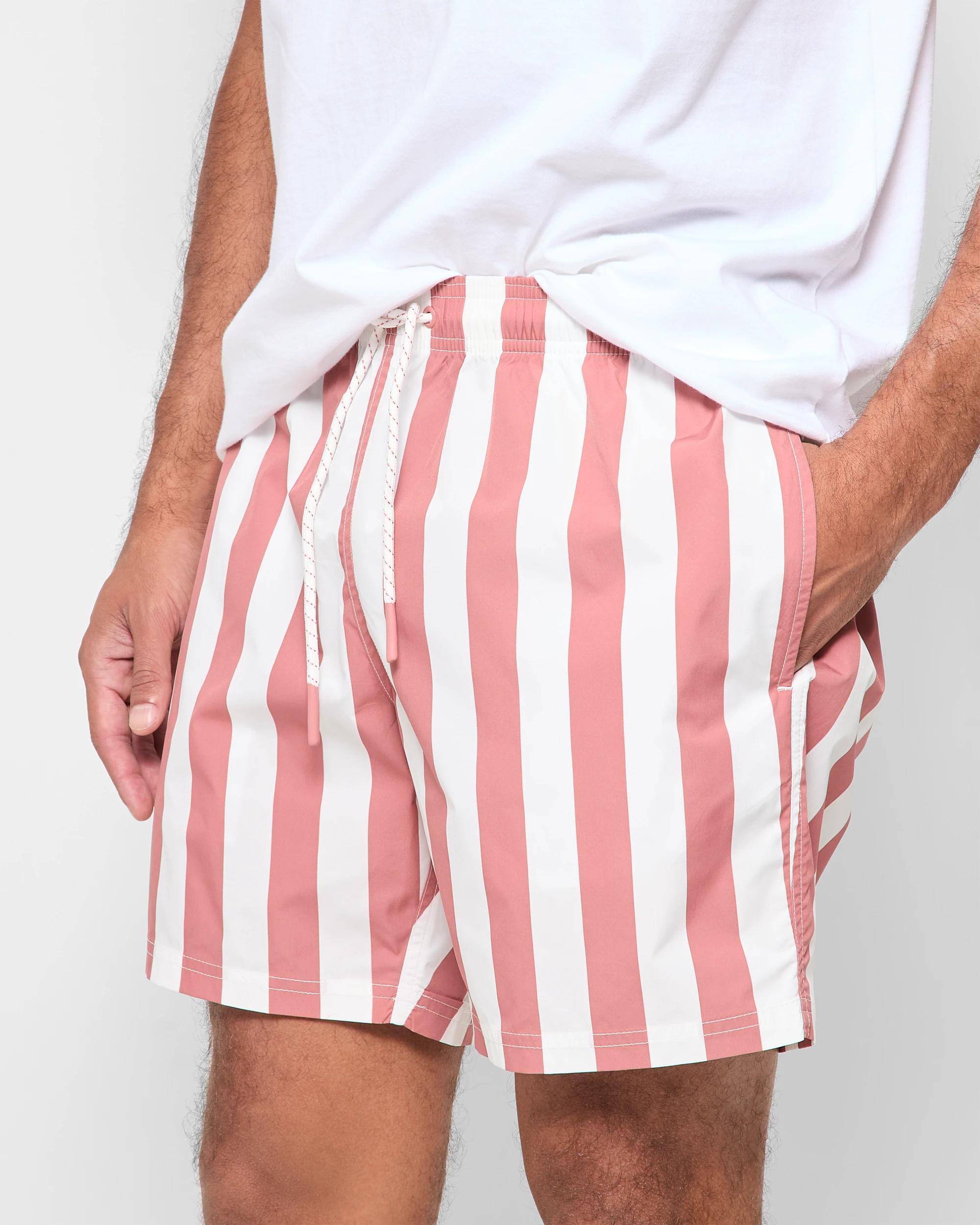 3 Target Stripe Bondi Shorts RED, 3 of 5
