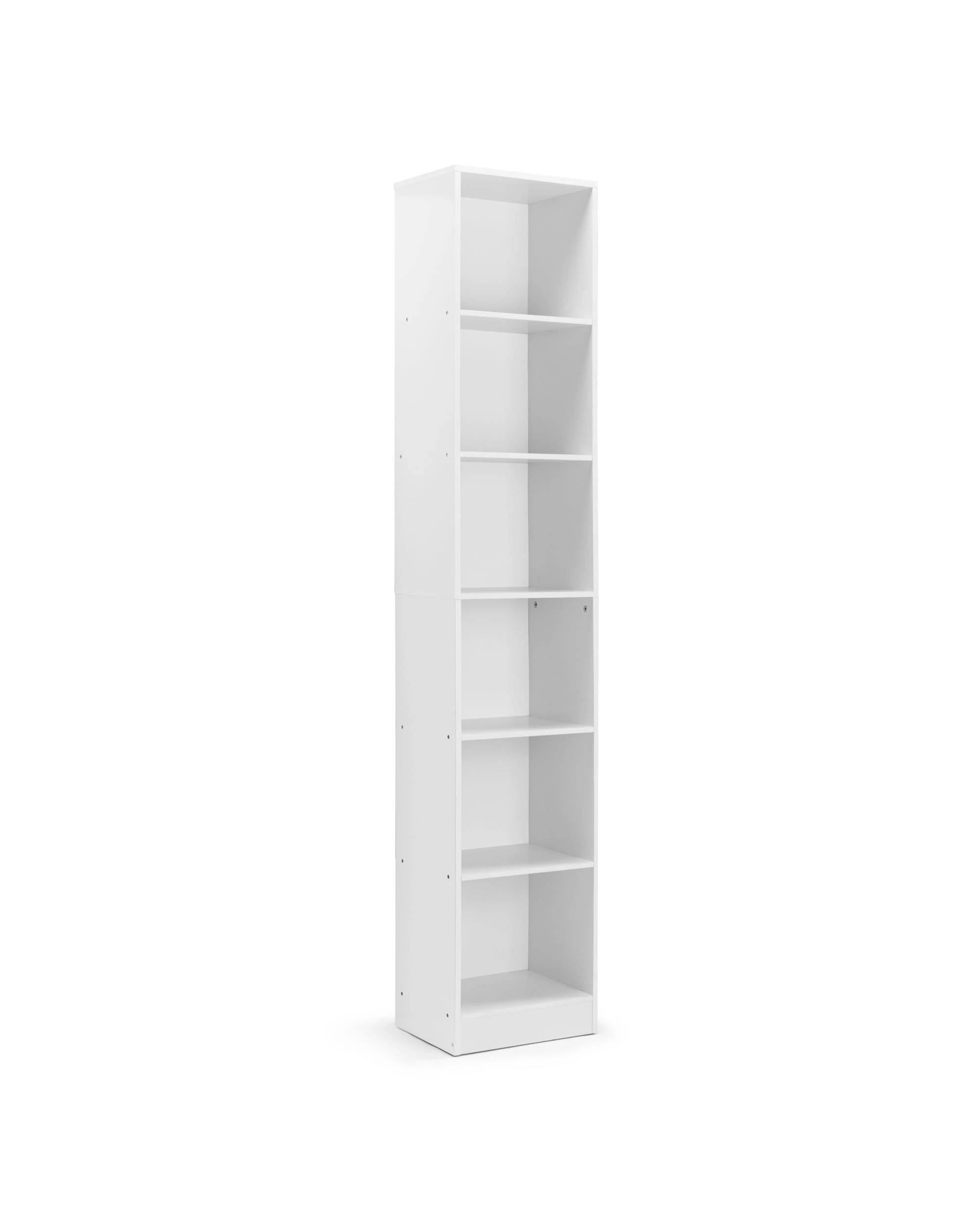 1 Kodu Bookshelf 6 Tier Bookcase Shelving Unit 40cm - White, 1 of 8