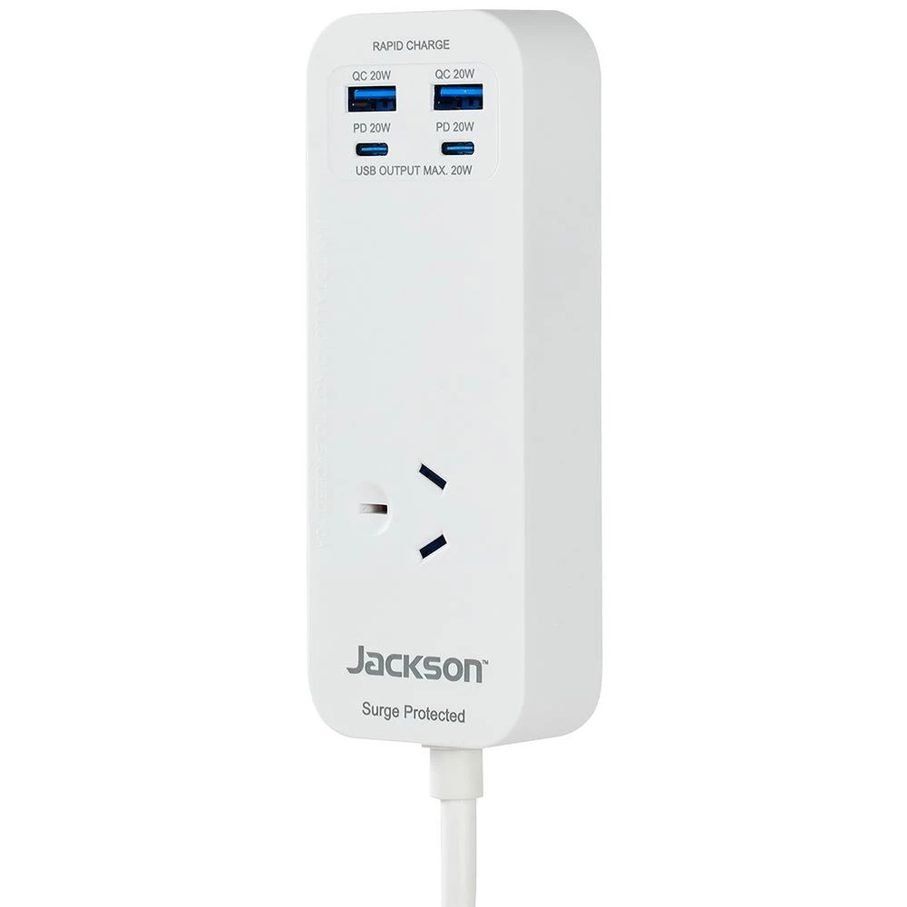 2 Jackson Rapid Charge 20W USB-C Portable Powerboard White, 2 of 5