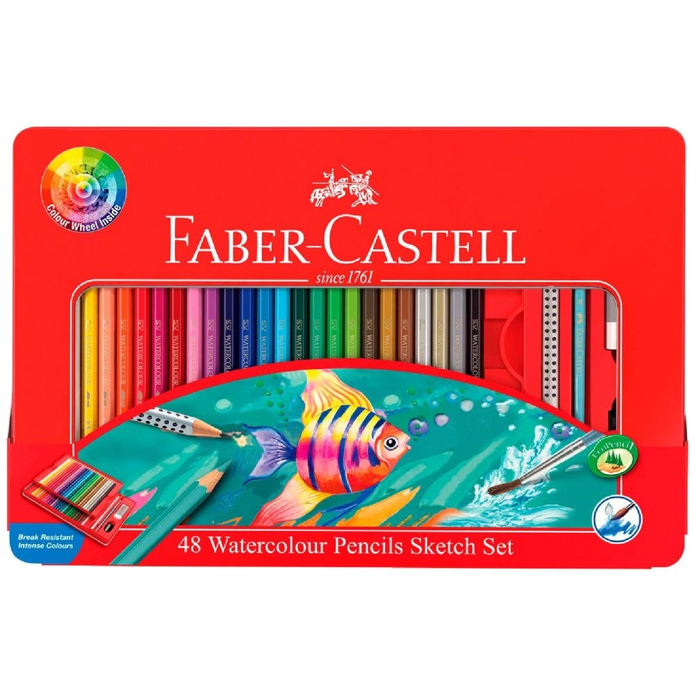 1 Faber-Castell Watercolour Pencils 48 Pack, 1 of 4