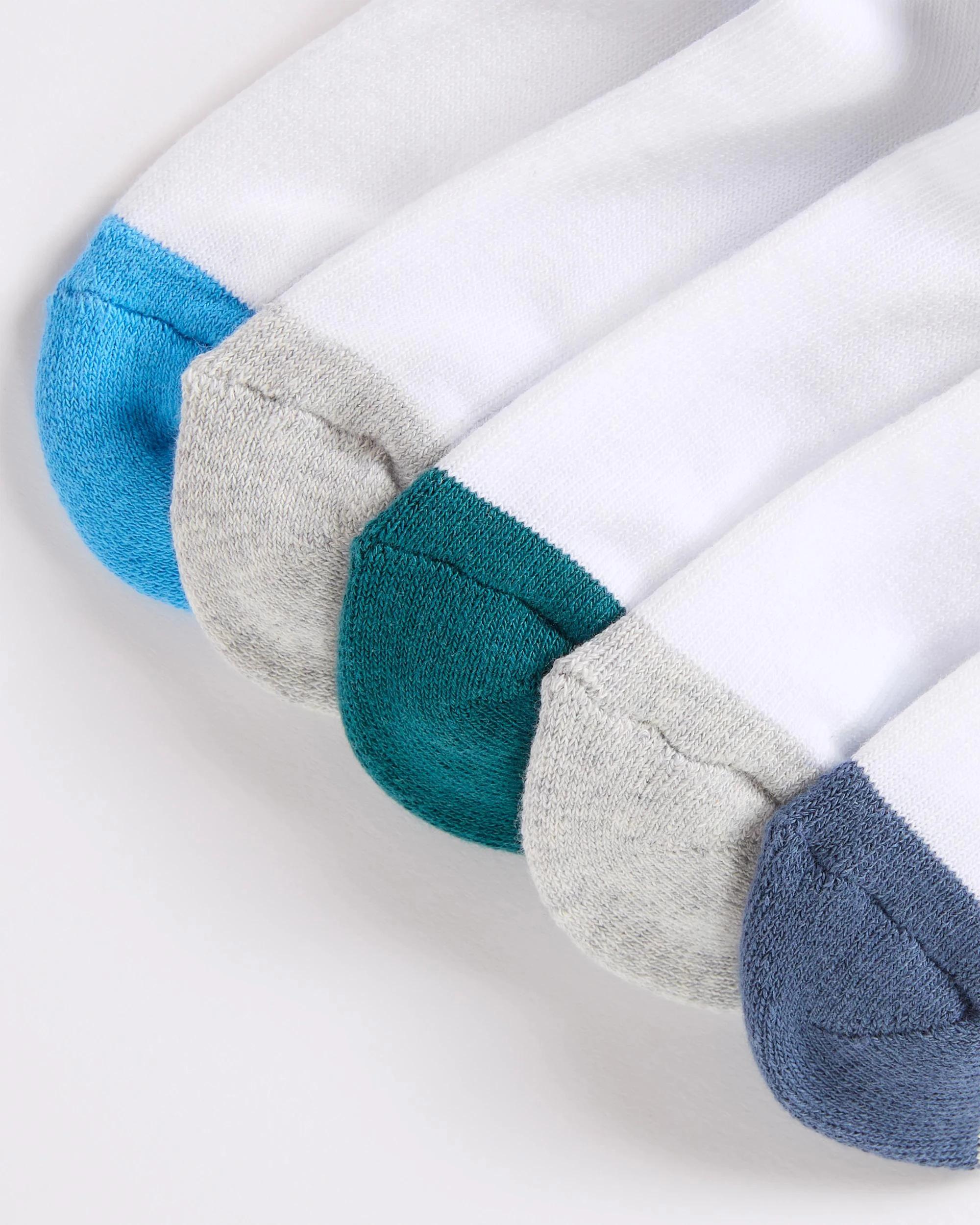 2 Maxx Australian Cotton Blend 5 Pack Sport Low Cut Socks WHITE BOYS, 2 of 3