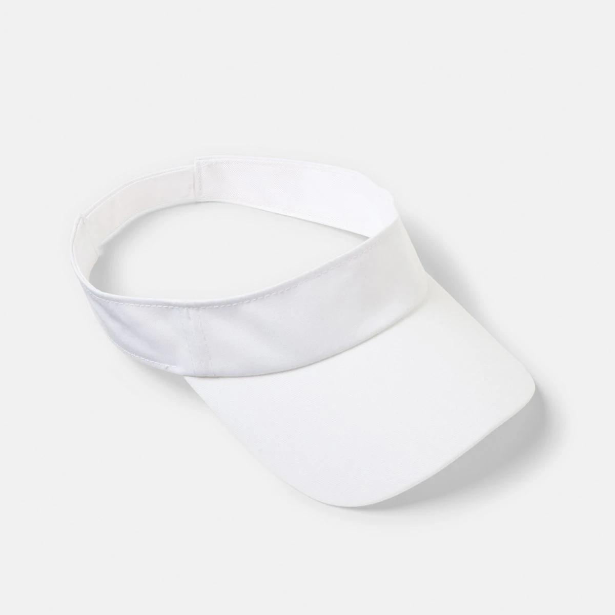 1 Basic Twill Visor White, 1 of 4
