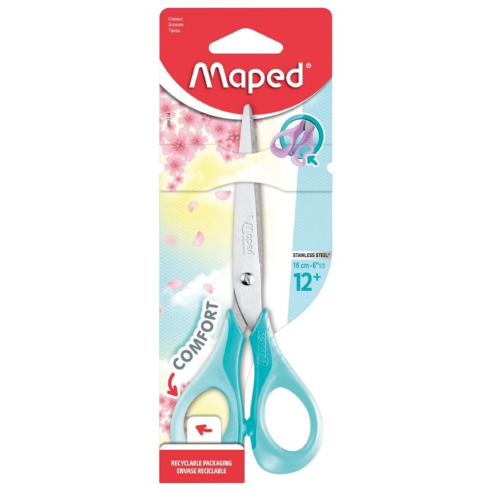 6 Maped Sensoft Scissors 16cm Assorted Pastel, 6 of 6