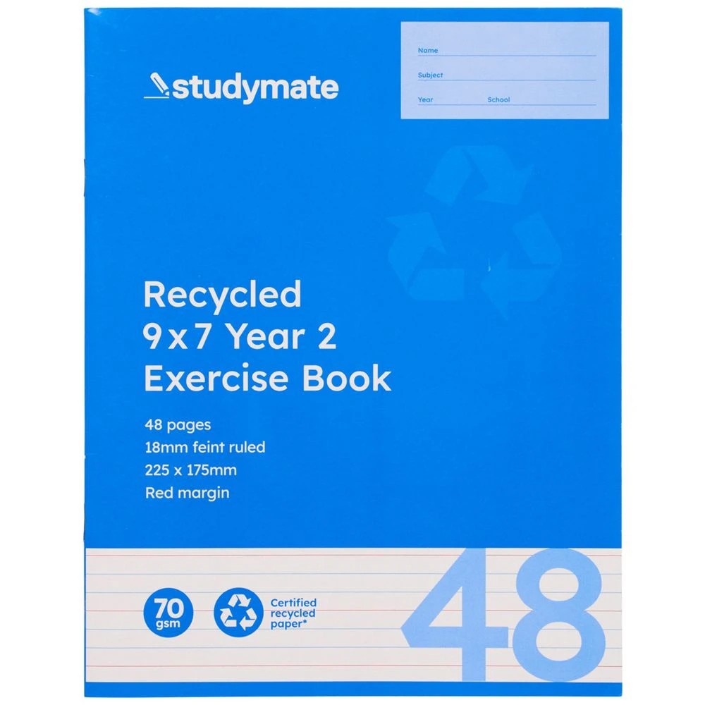3 Studymate 9x7" Premium Exercise Book QLD Year 2 48 Page, 3 of 3